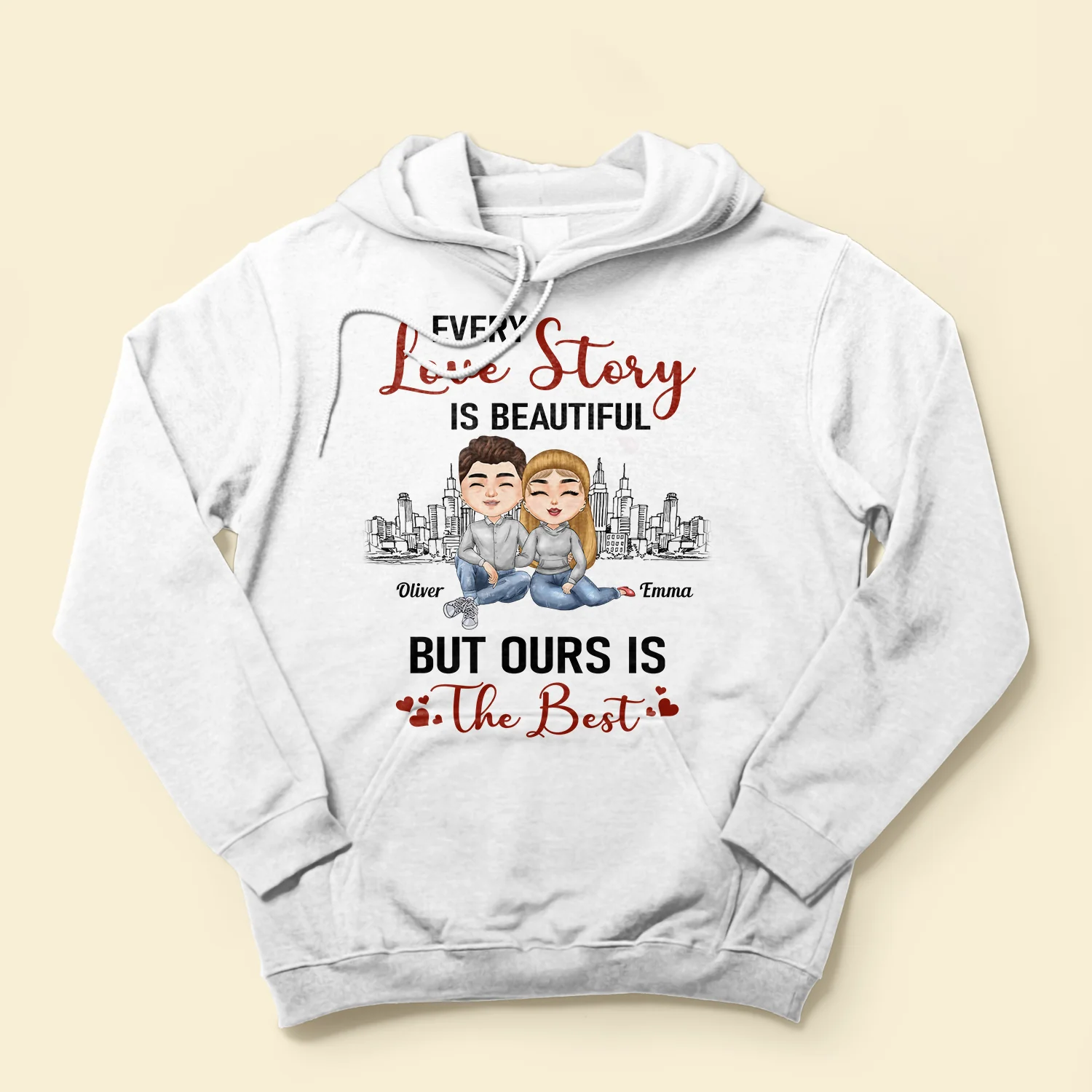 Every Love Story Is Beautiful But Ours Is The Best - Personalized Shirt - Anniversary, Valentine's Day, Birthday Gift For Couples, Lovers, Husband & Wife - Image 4