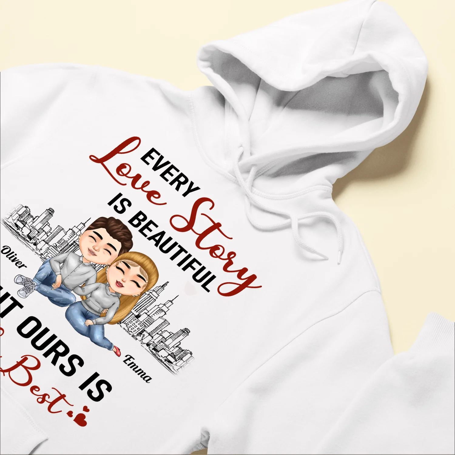 Every Love Story Is Beautiful But Ours Is The Best - Personalized Shirt - Anniversary, Valentine's Day, Birthday Gift For Couples, Lovers, Husband & Wife - Image 6