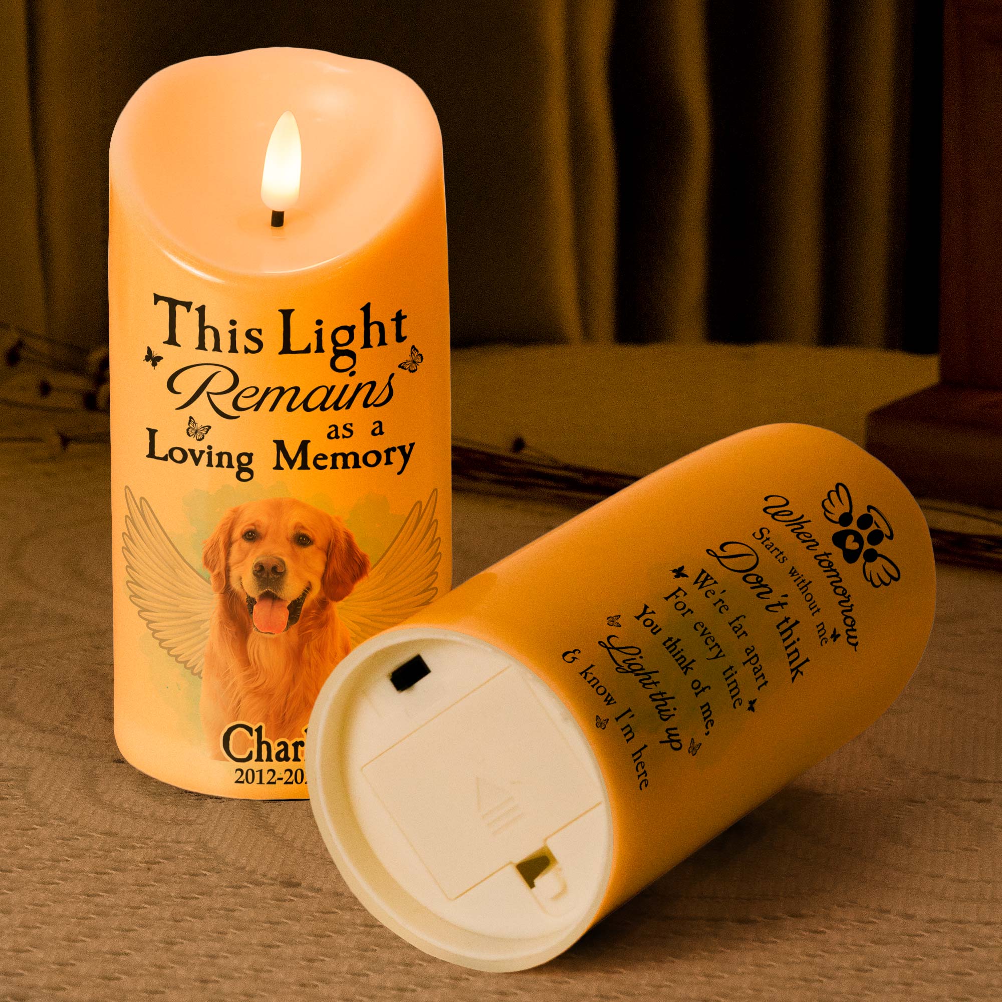 Every Time Miss Me Light This Up And Know I'm Here - Personalized Photo LED Candle - Image 5