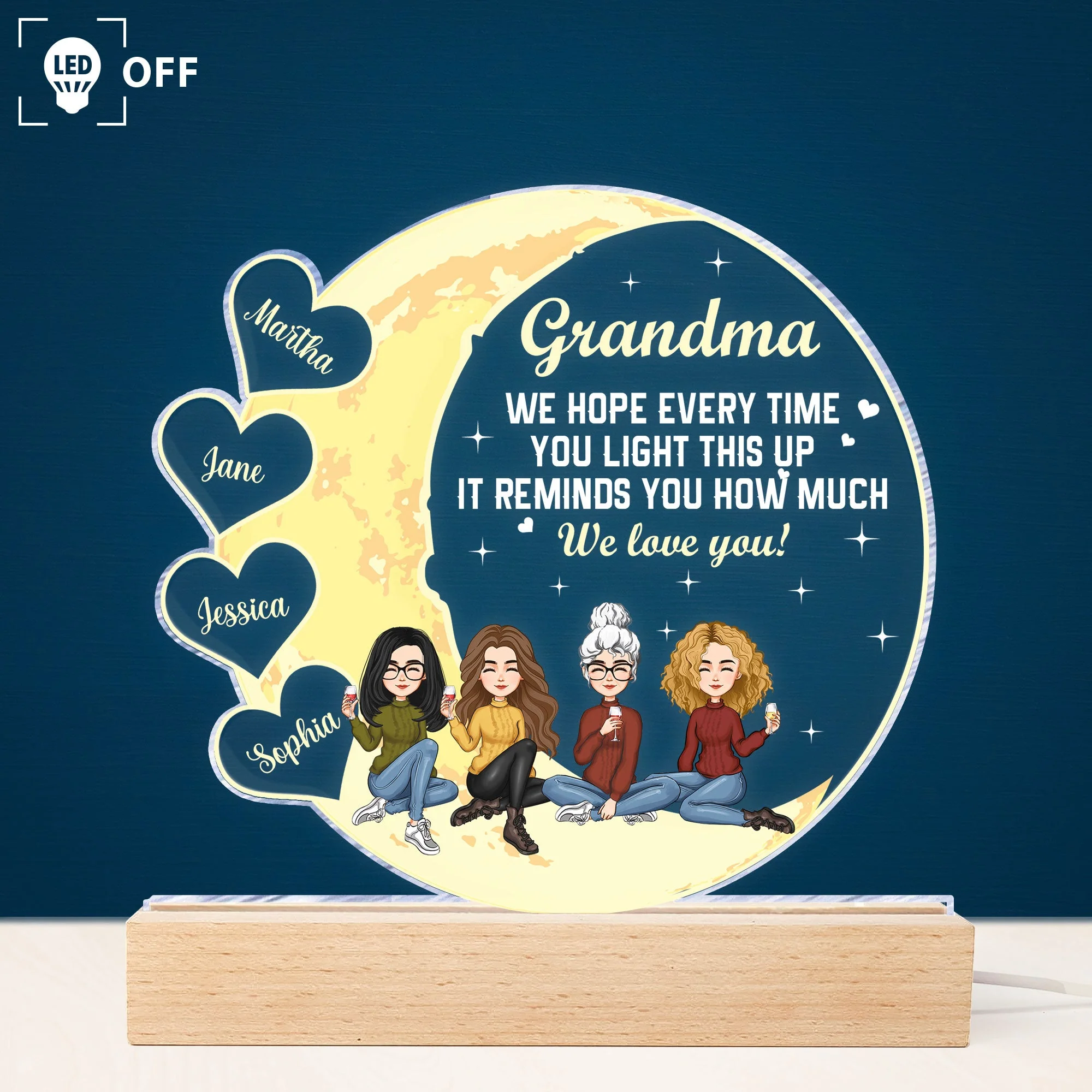 Every Time You Light This Up It Reminds You How Much We Love You - Personalized LED Light - Image 2