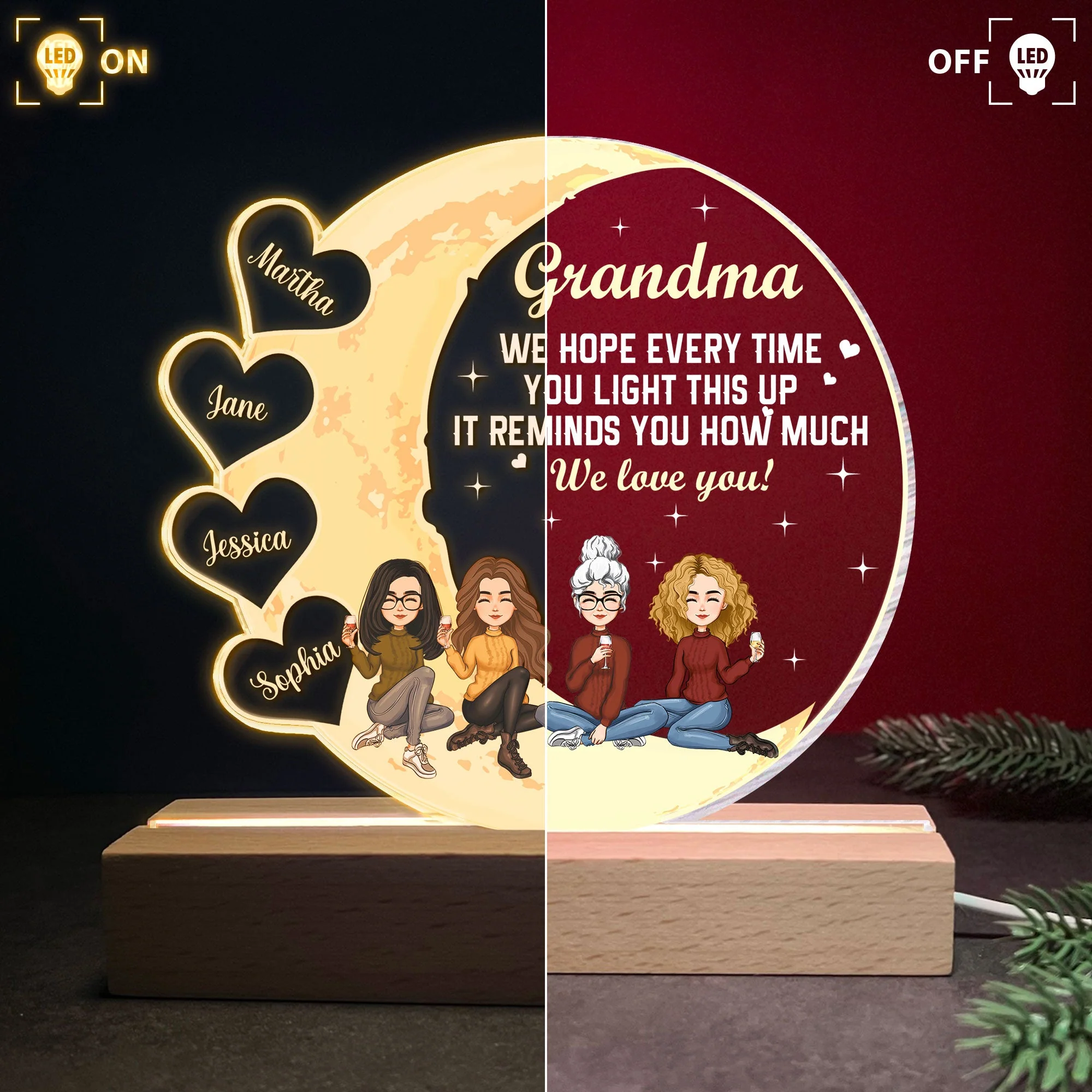 Every Time You Light This Up It Reminds You How Much We Love You - Personalized LED Light - Image 3