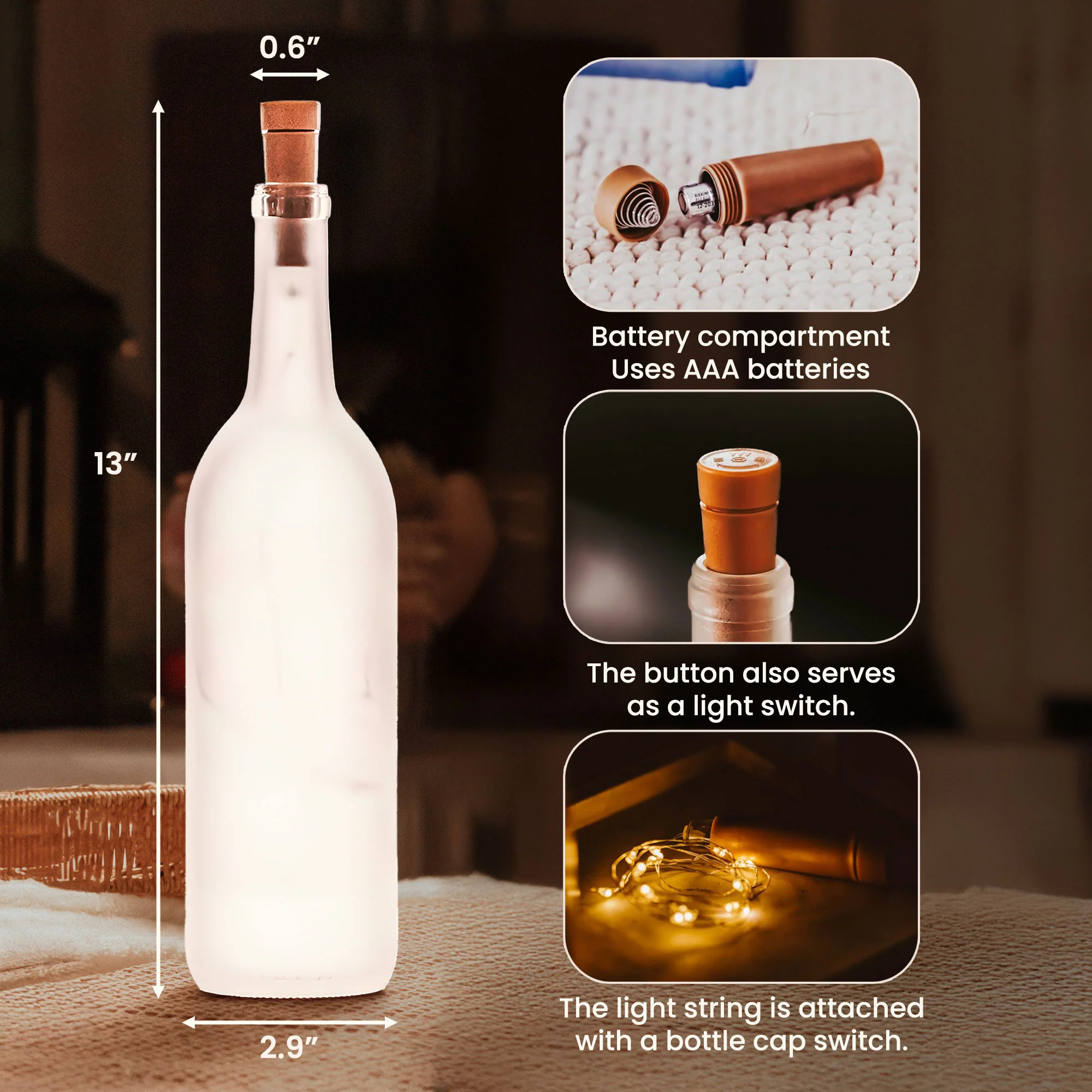 F*ck Valentine's Day I Love You Every Day New Gifts For Her - Personalized Bottle Lamp - Image 5