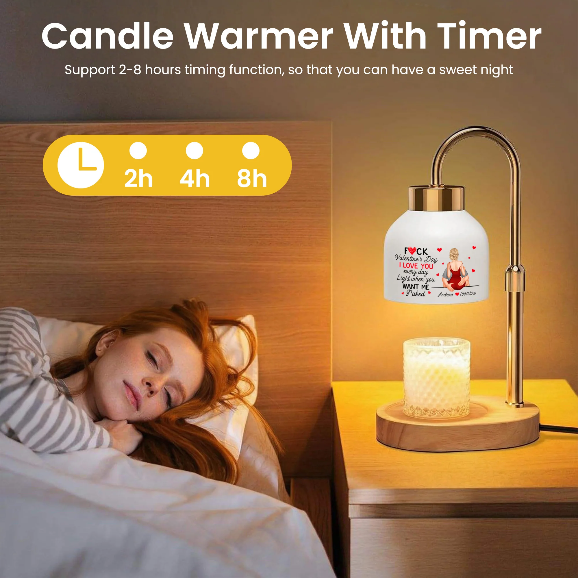 F*ck Valentine's Day I Love You Every Day - Personalized Candle Warmer - Image 2
