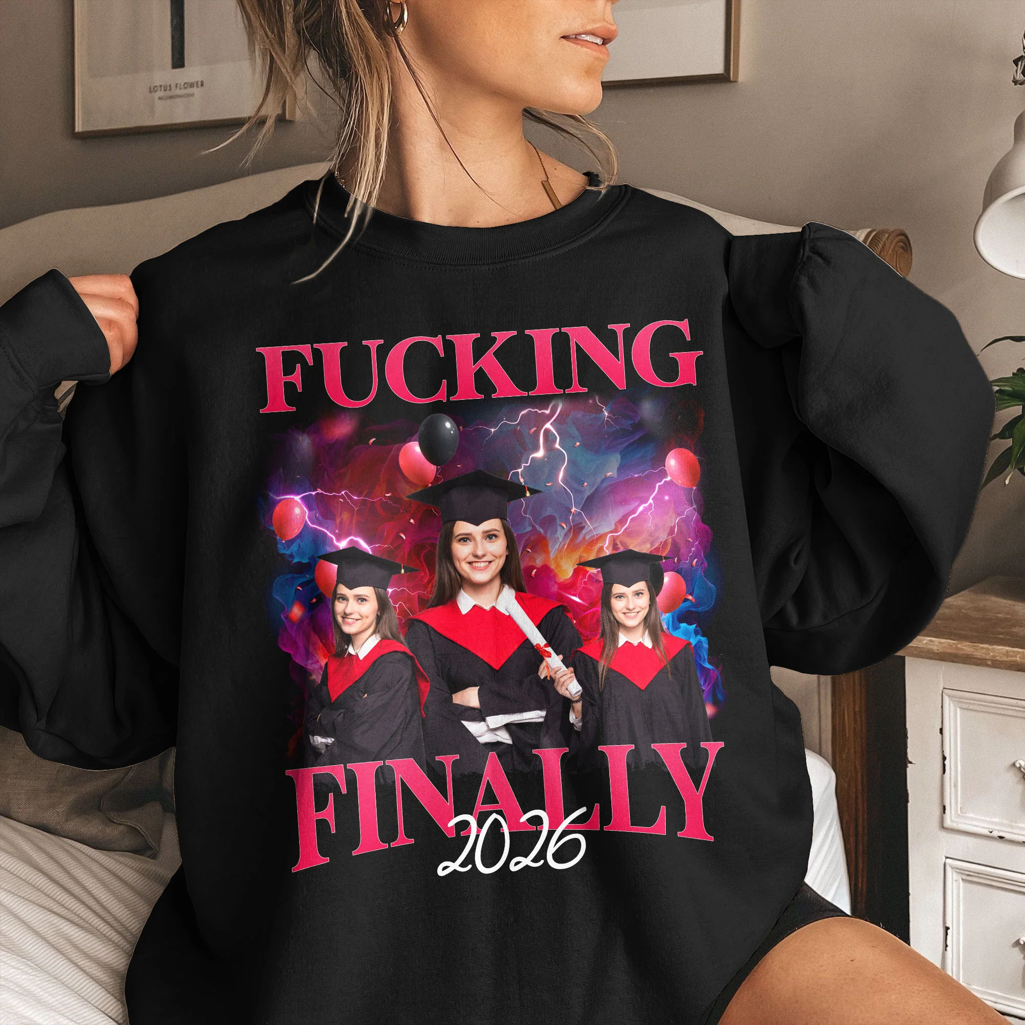 F*cking Finally Graduation - Personalized Photo Shirt - Image 4