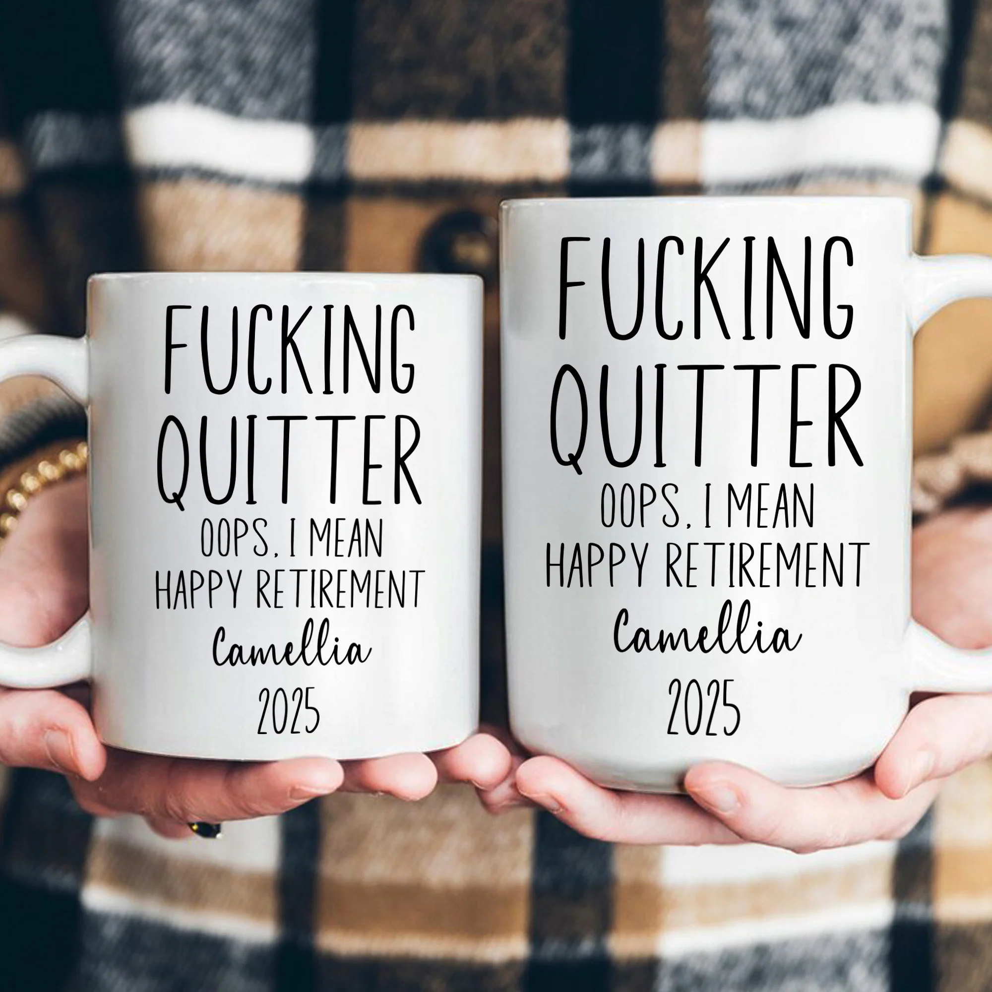 F*cking Quitter Oops I Mean Happy Retirement Funny Retirement Gift - Personalized Mug - Image 4