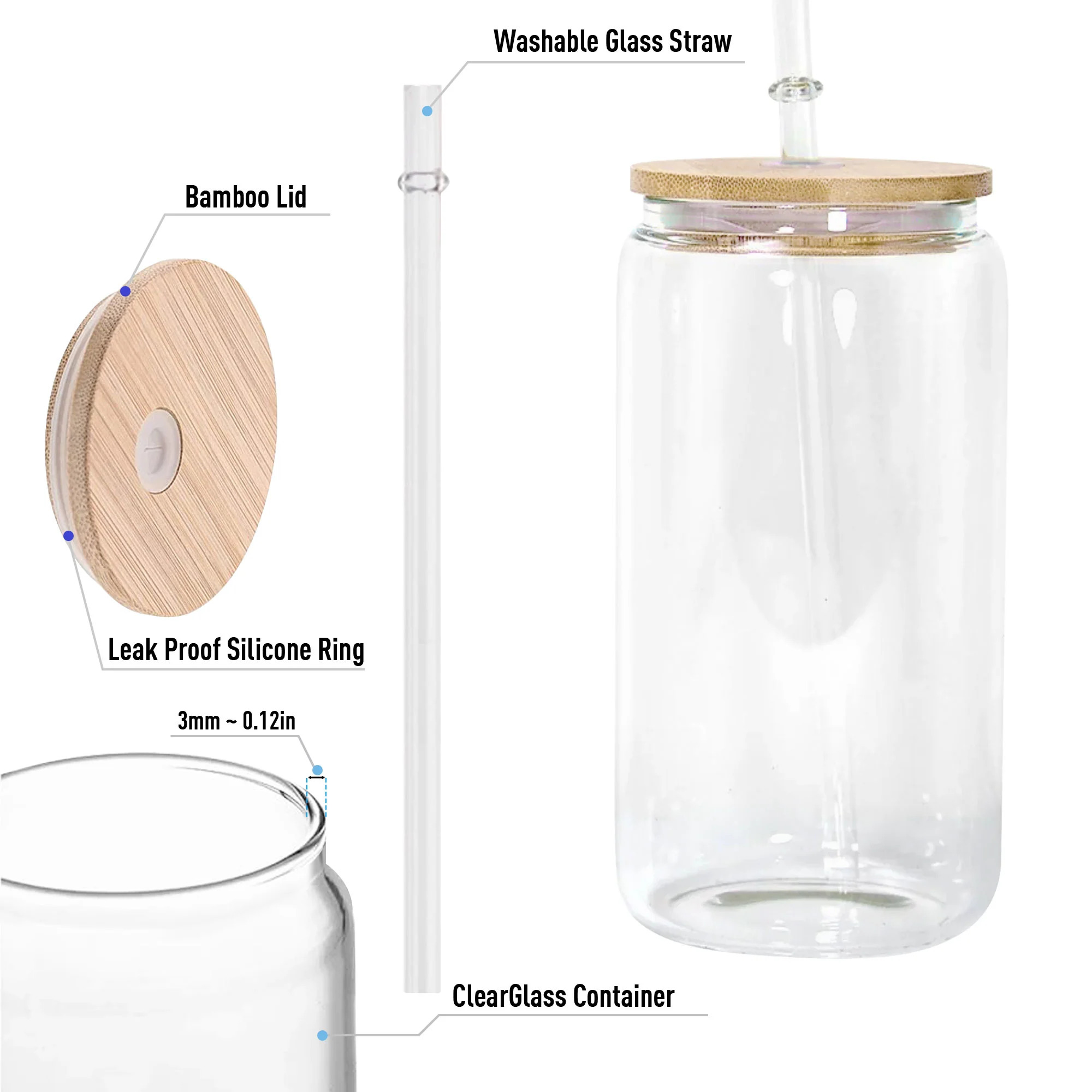 Always Remember You Are Braver - Personalized Clear Glass Cup - Image 5