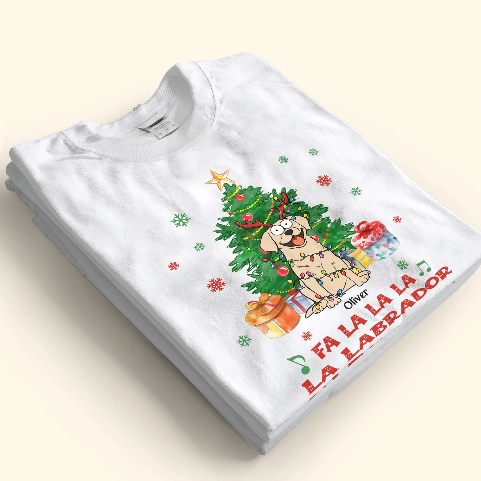 Fa La La La La Labrador - Personalized Shirt - Image 3