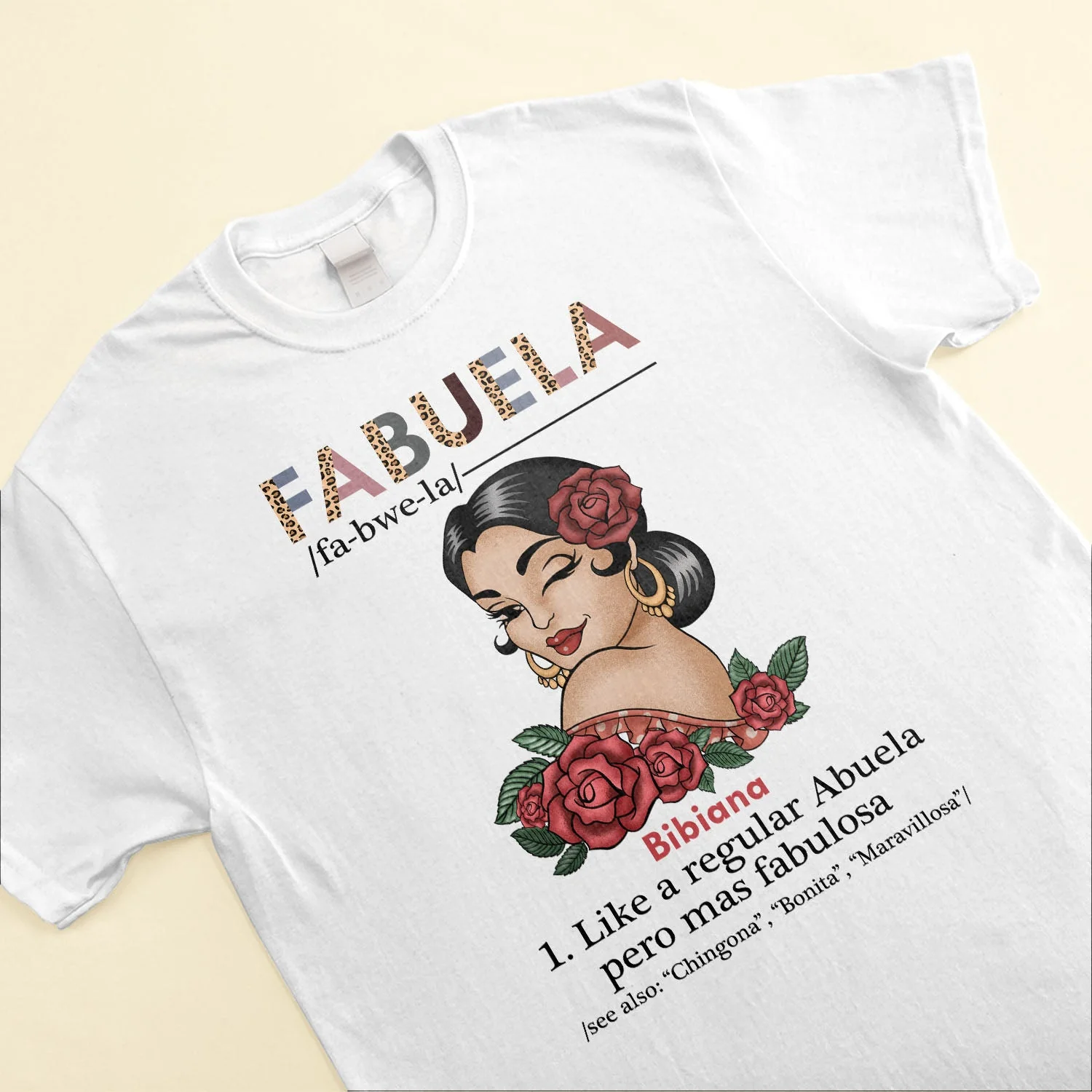 Fabuela Definition - Personalized Shirt - Hispanic Heritage Month Gift For Abuela - Image 3
