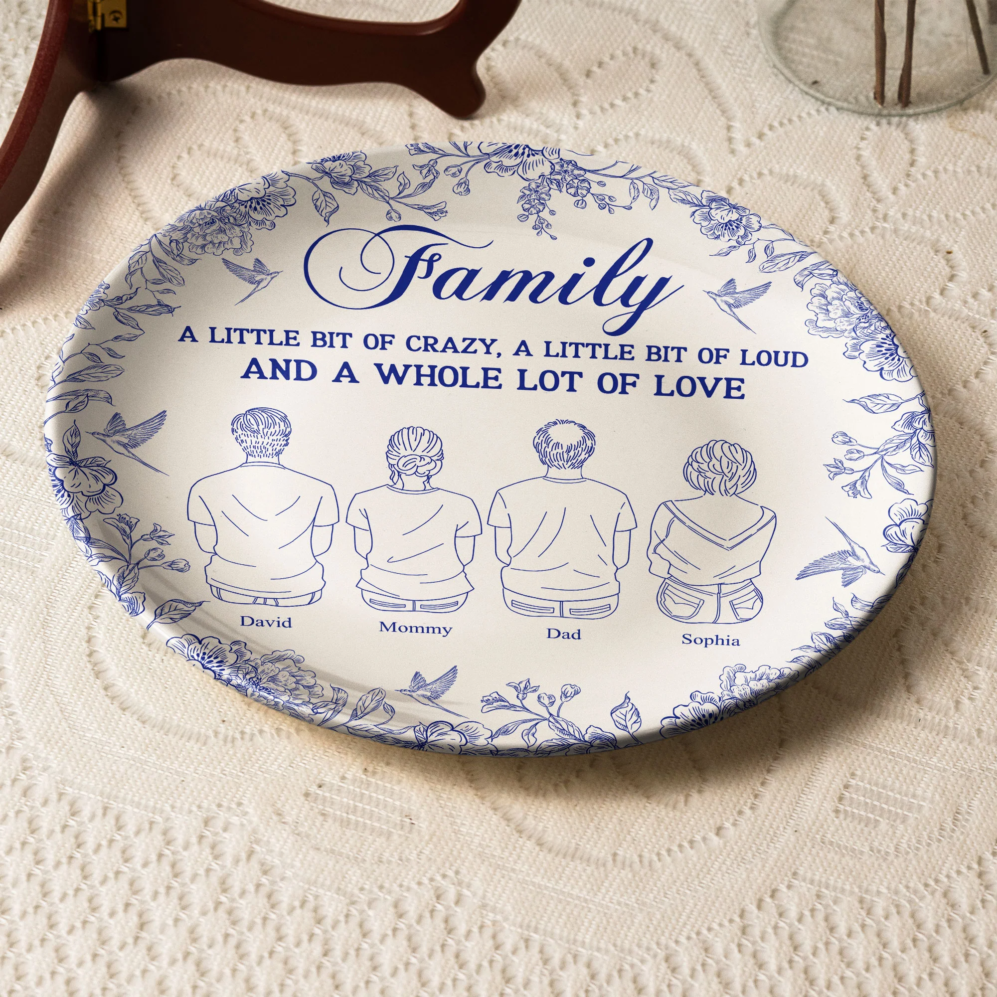 Family A Whole Lot Of Love - Personalized Ceramic Plate - Image 4