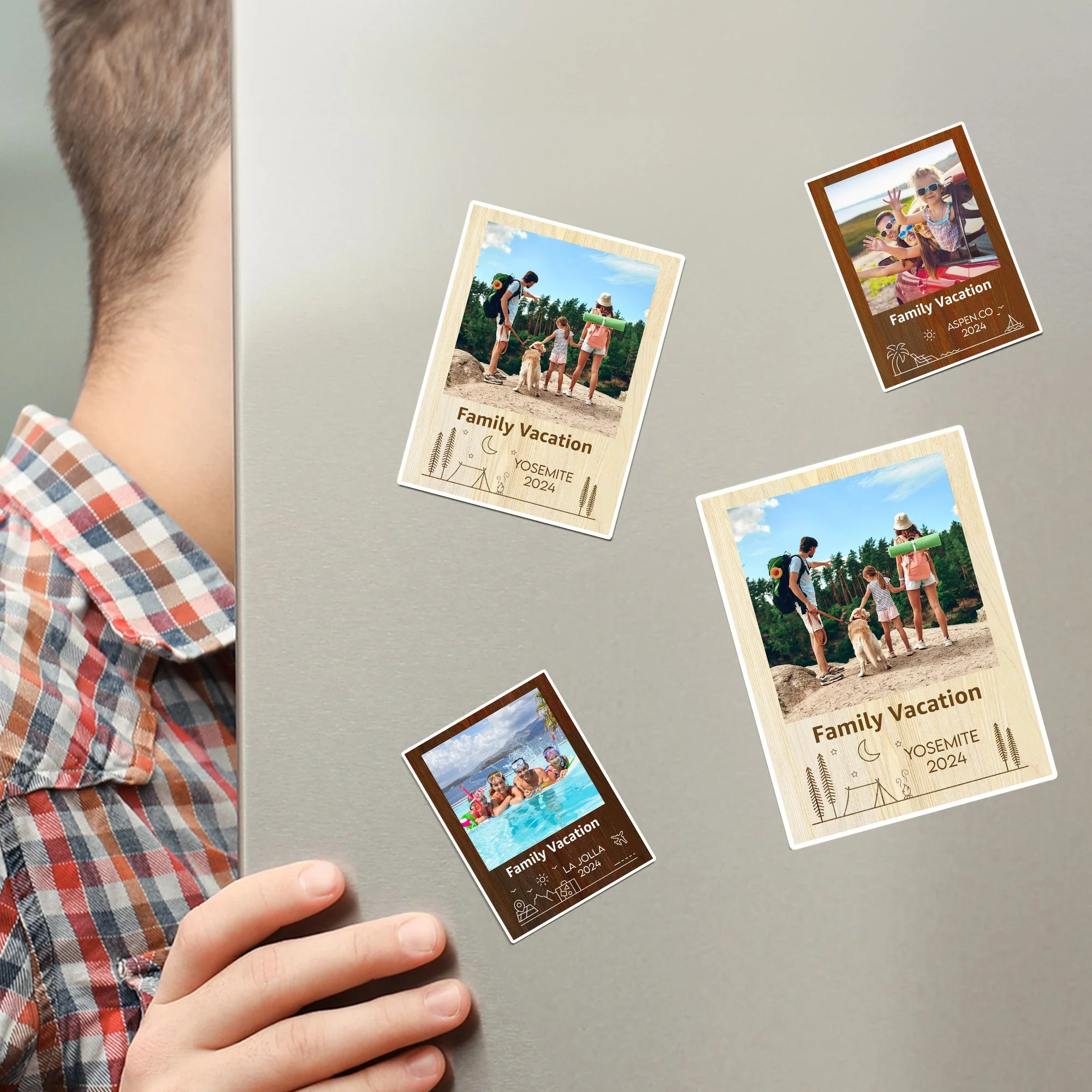 Family Camping Trip - Personalized Photo Magnet - Image 2