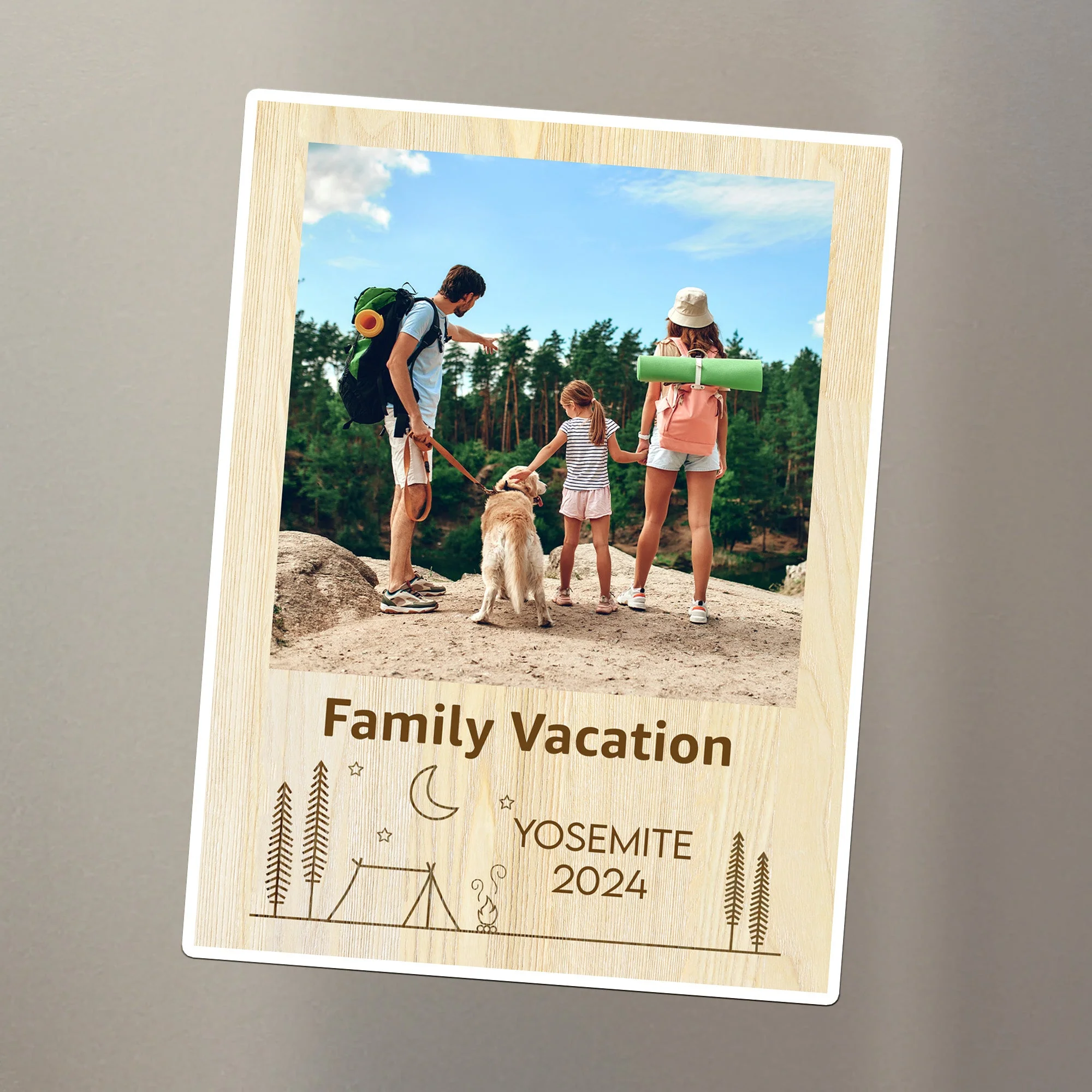 Family Camping Trip - Personalized Photo Magnet - Image 4