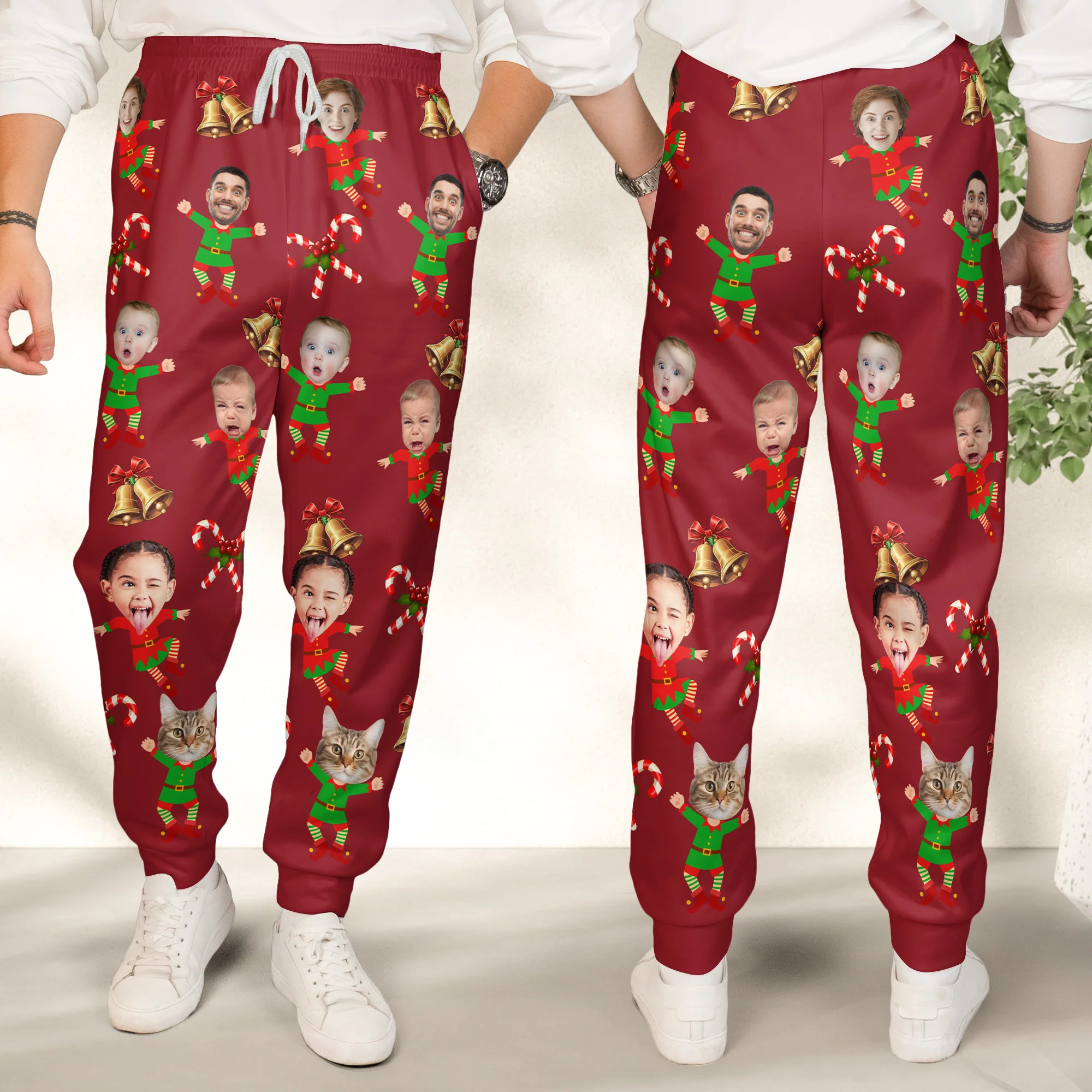 Family Christmas Custom Face - Personalized Photo Sweatpants - Image 4