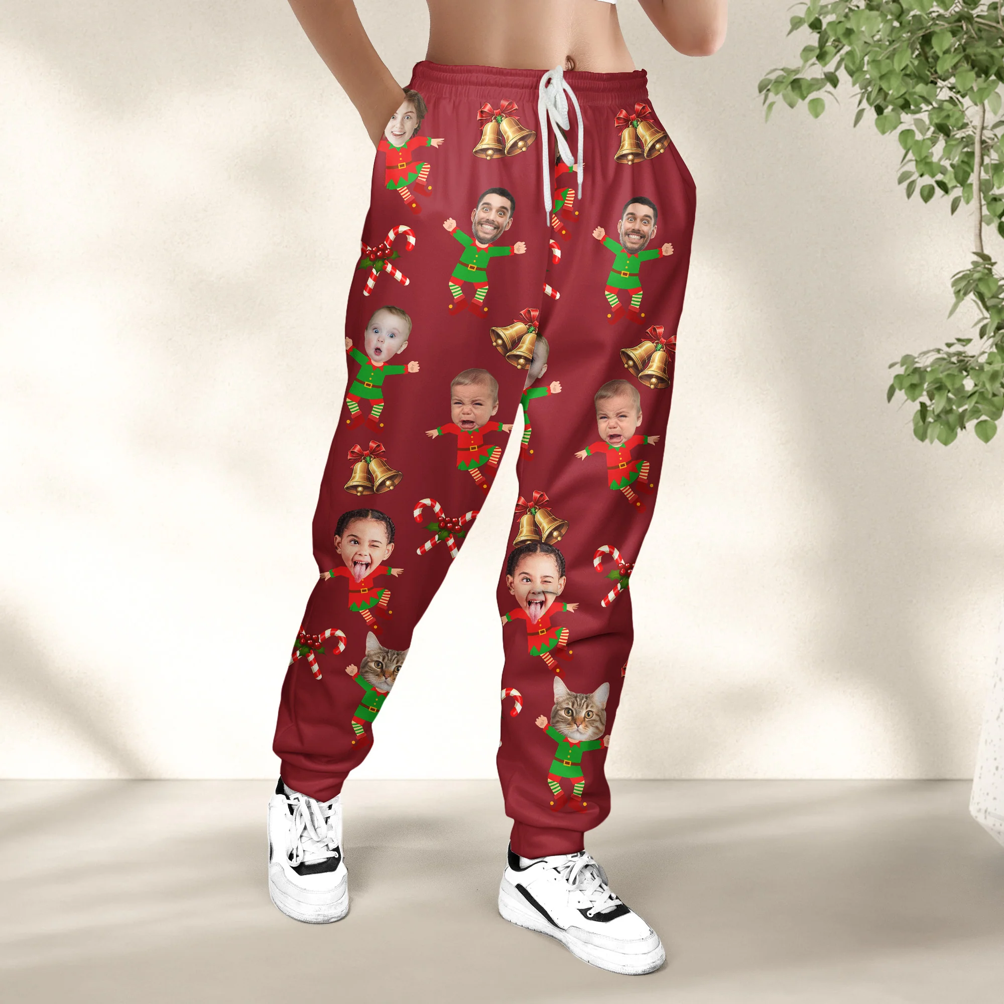 Family Christmas Custom Face - Personalized Photo Sweatpants - Image 5