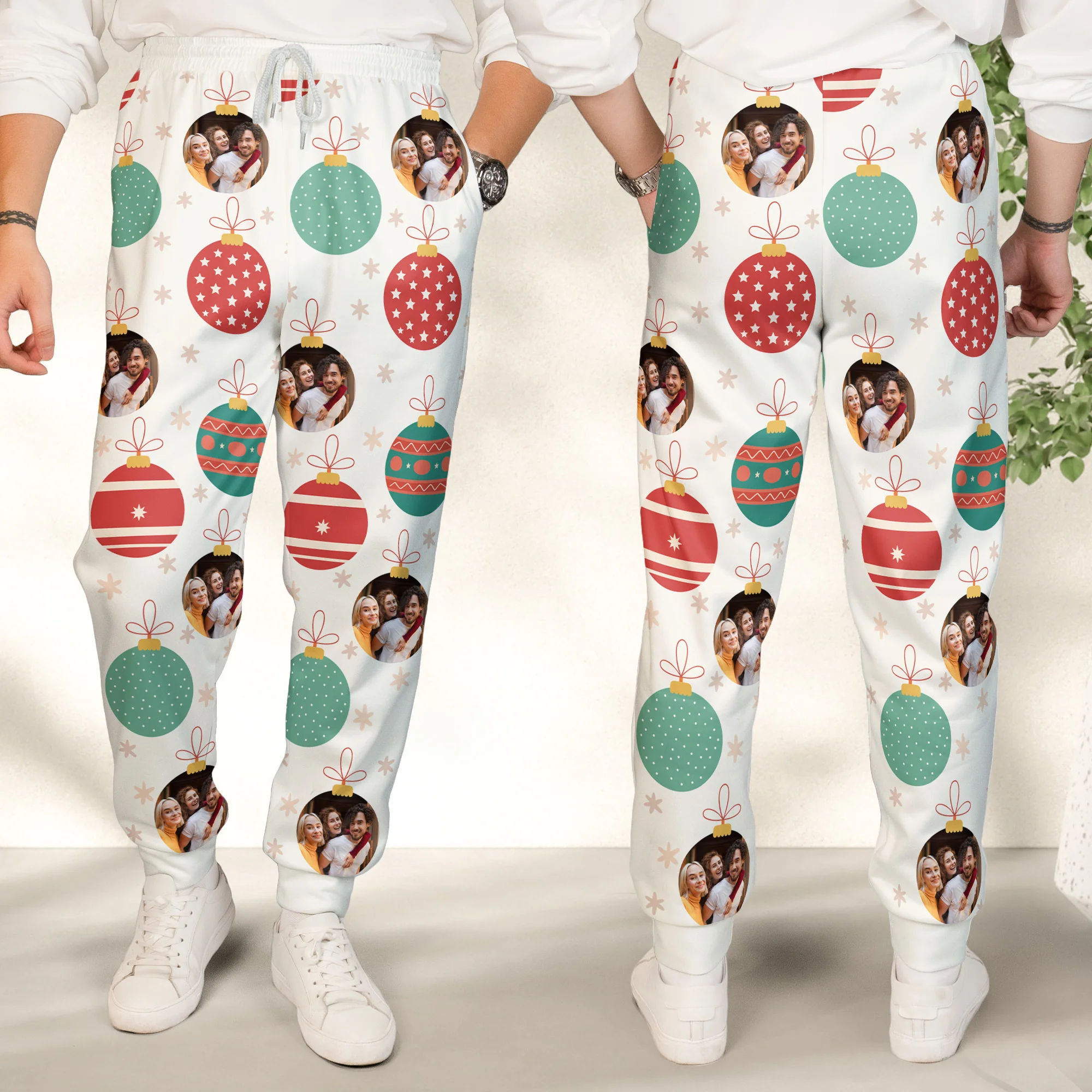 Family Christmas Custom Photo Family - Personalized Photo Sweatpants - Image 5