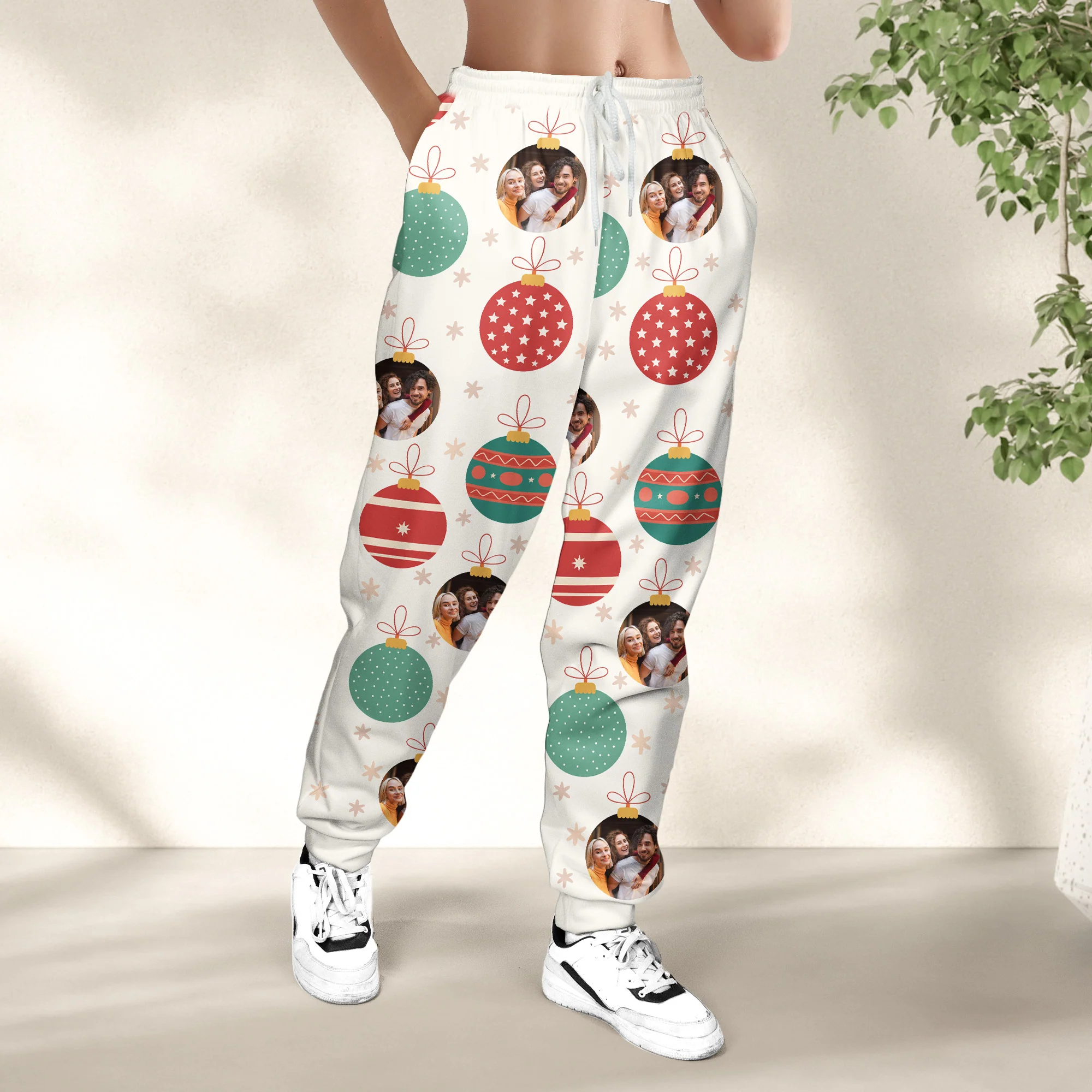 Family Christmas Custom Photo Family - Personalized Photo Sweatpants - Image 7