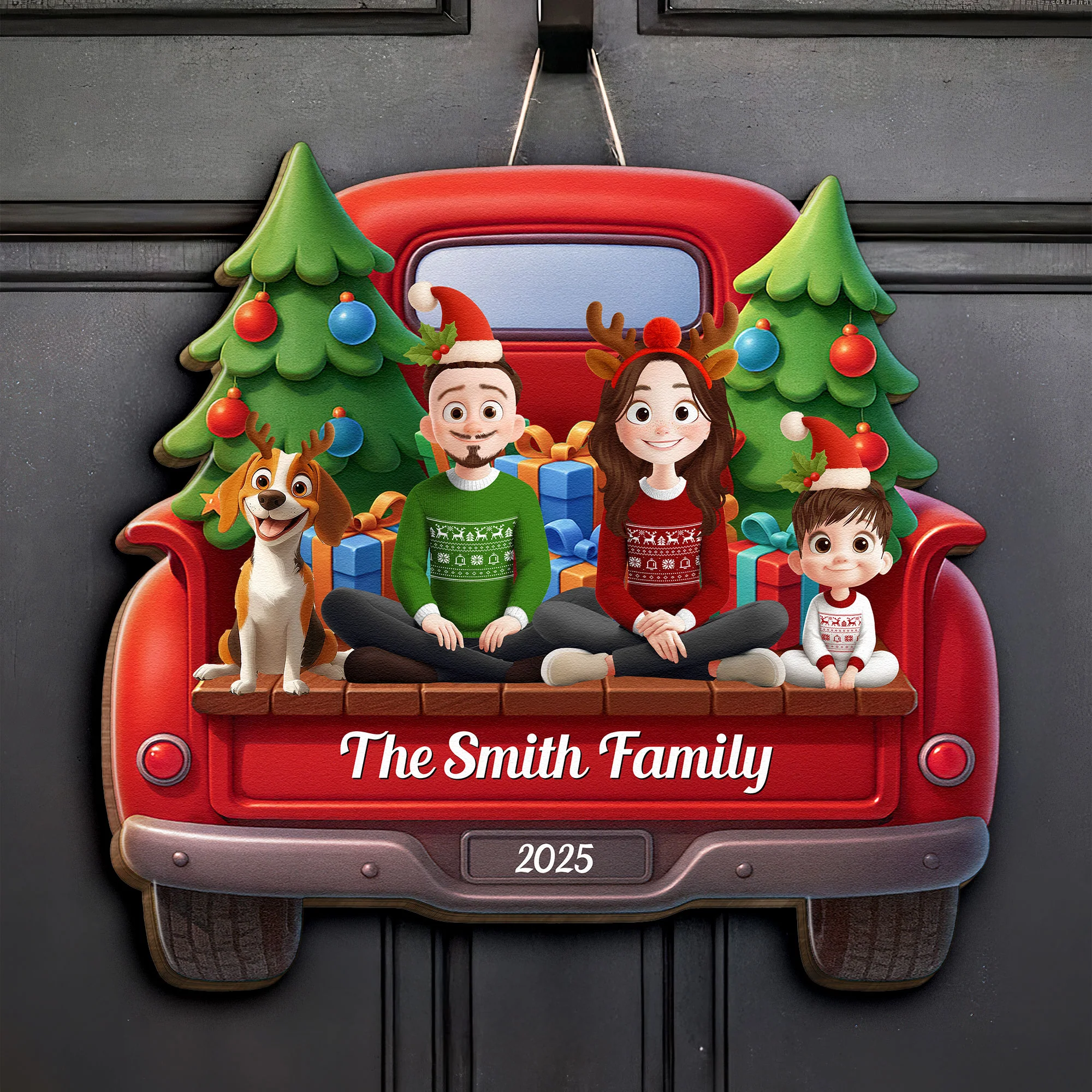 Family Christmas - Personalized Wood Sign - Image 2