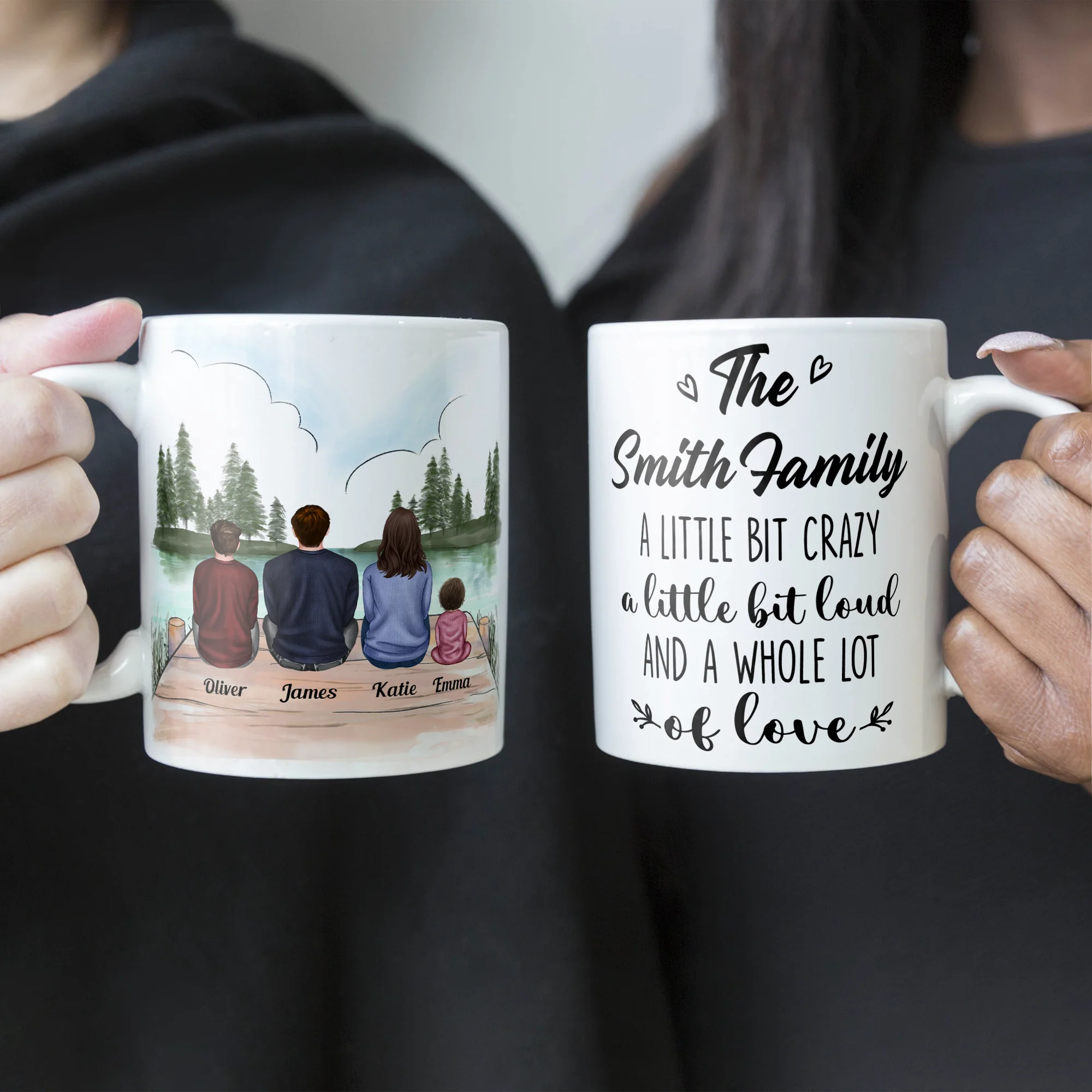 Family Forever Linked Together - Personalized Mug - Anniversary, Valentine's Day, Birthday  Gift For Family Parents Wife Husband - Image 3
