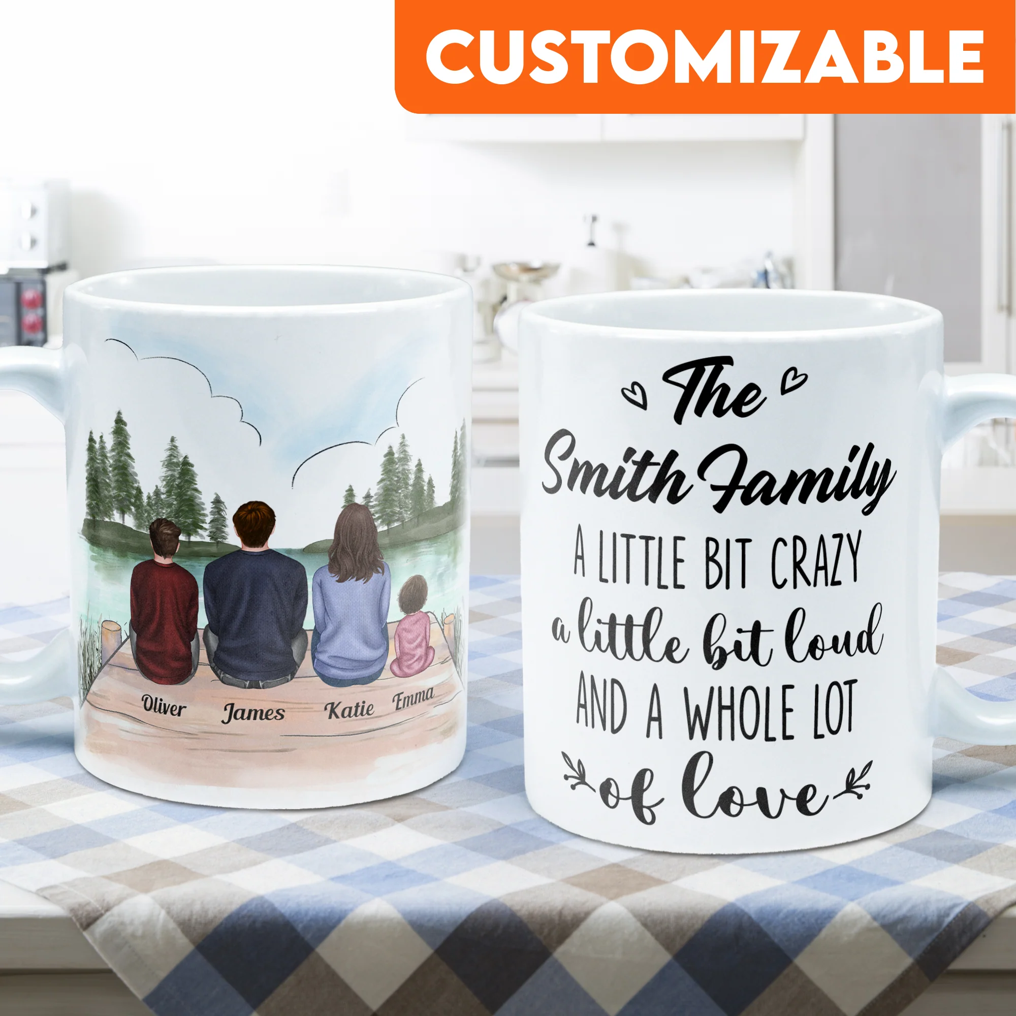 Family Forever Linked Together - Personalized Mug - Anniversary, Valentine's Day, Birthday  Gift For Family Parents Wife Husband - Image 5