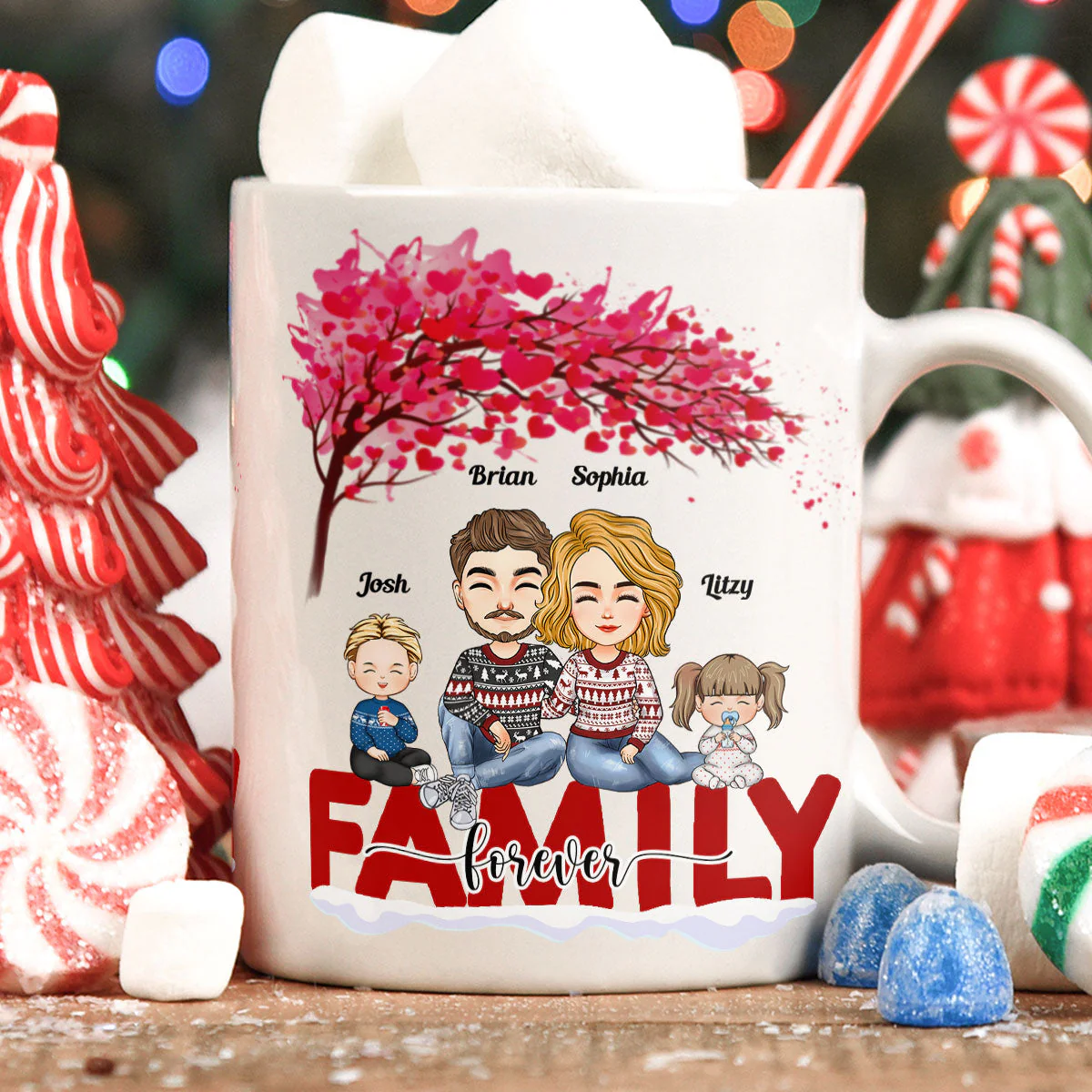 Family Forever - New Version - Personalized Mug - Image 3