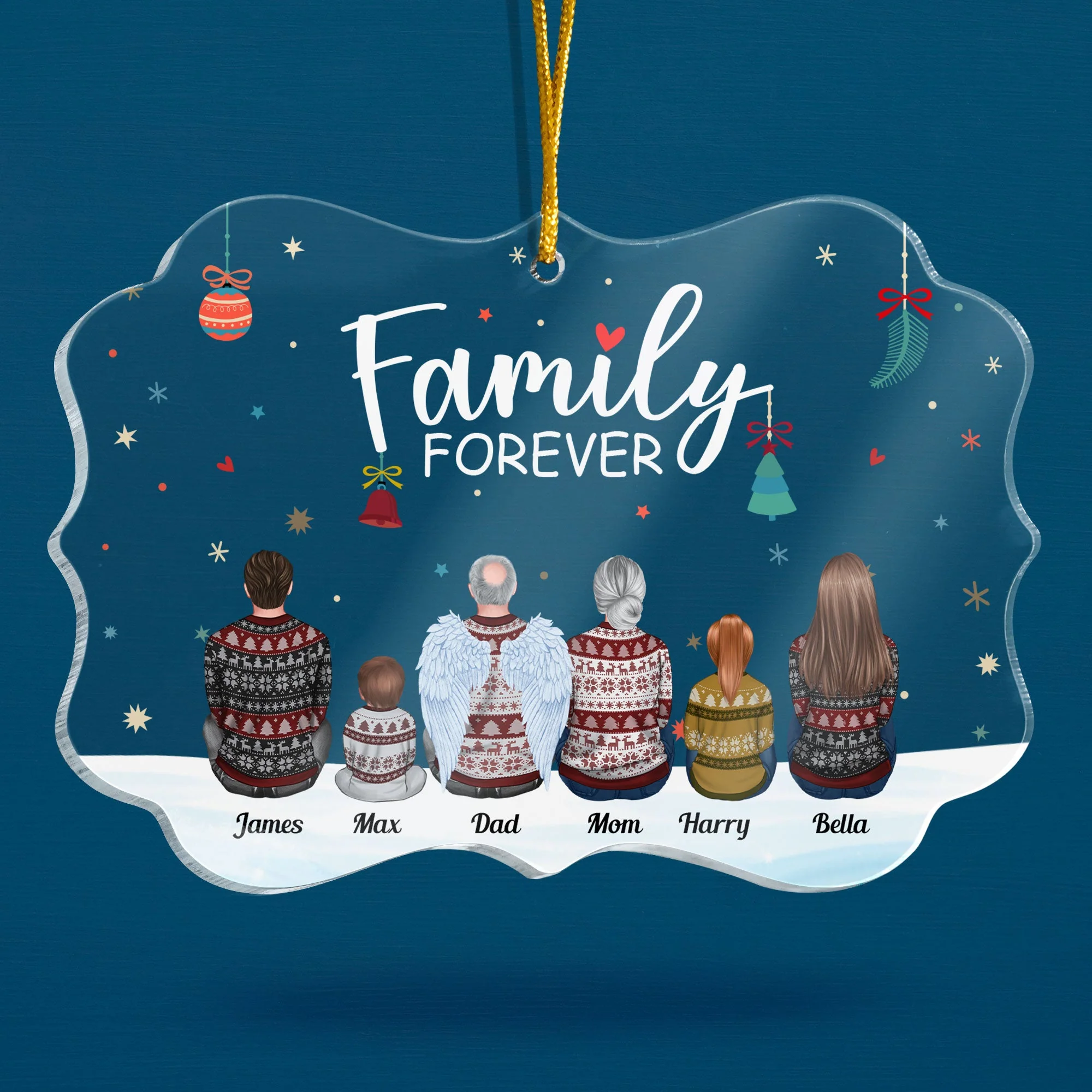 Family Forever - Personalized Family Ornament - Image 2