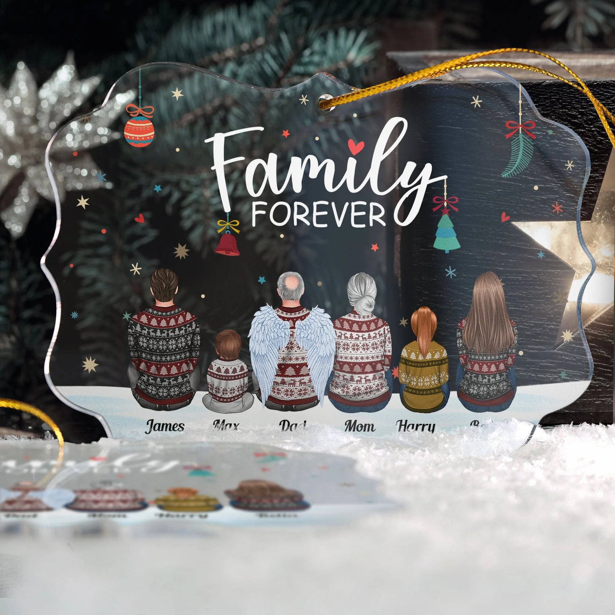 Family Forever - Personalized Family Ornament - Image 5