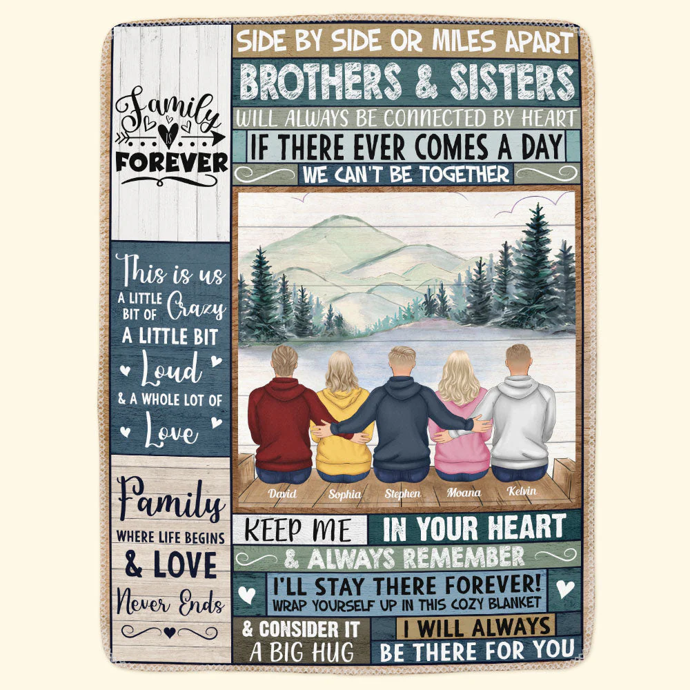 Family Forever - Personalized Blanket - Christmas, New Year Gift For Sisters, Brothers, Sibling - Image 3
