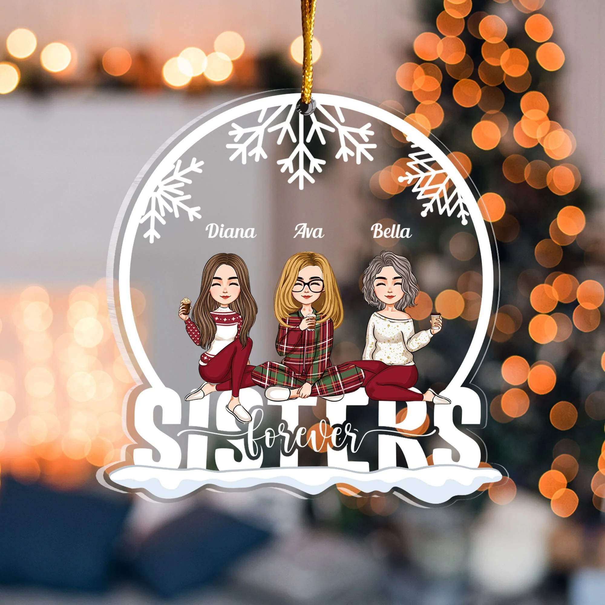Siblings Forever - Personalized Siblings Ornament - Image 5