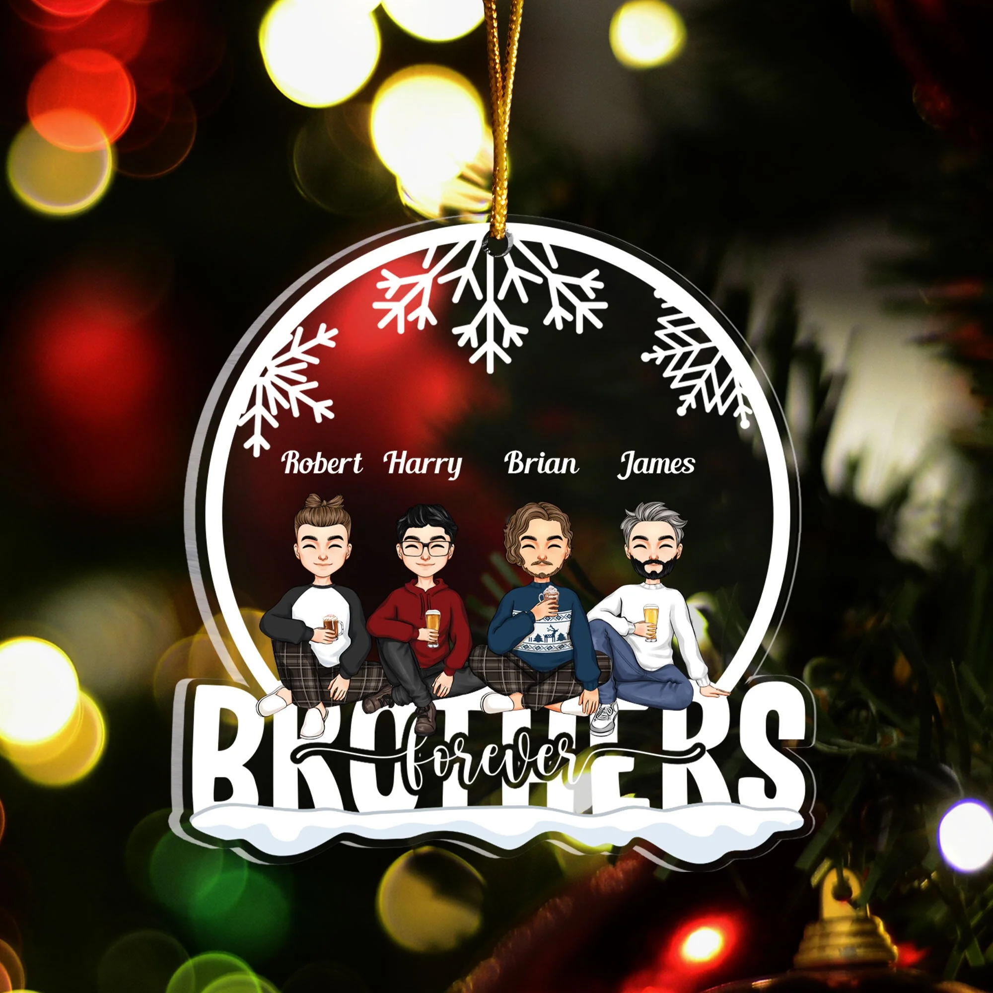 Siblings Forever - Personalized Siblings Ornament - Image 6