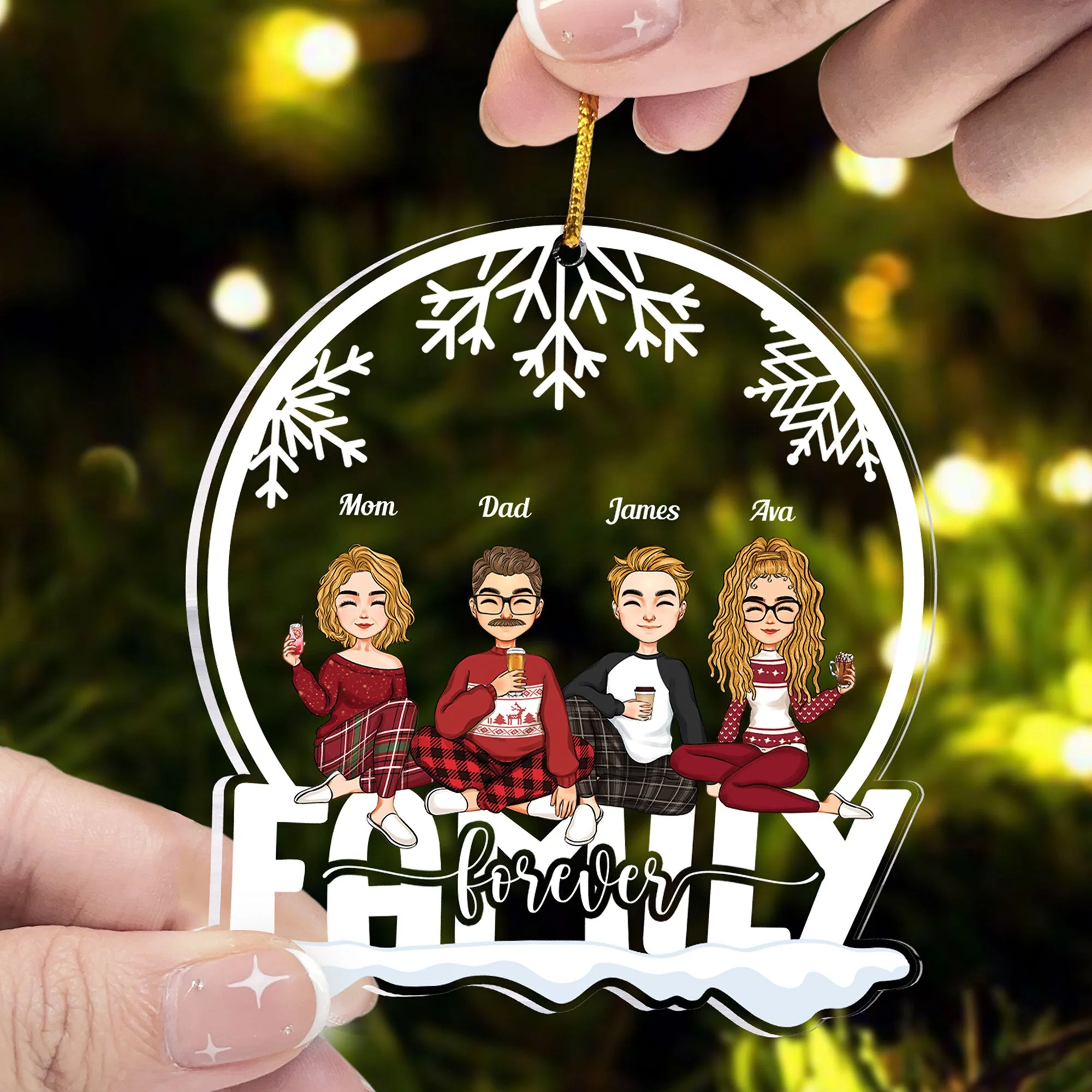 Siblings Forever - Personalized Siblings Ornament - Image 7