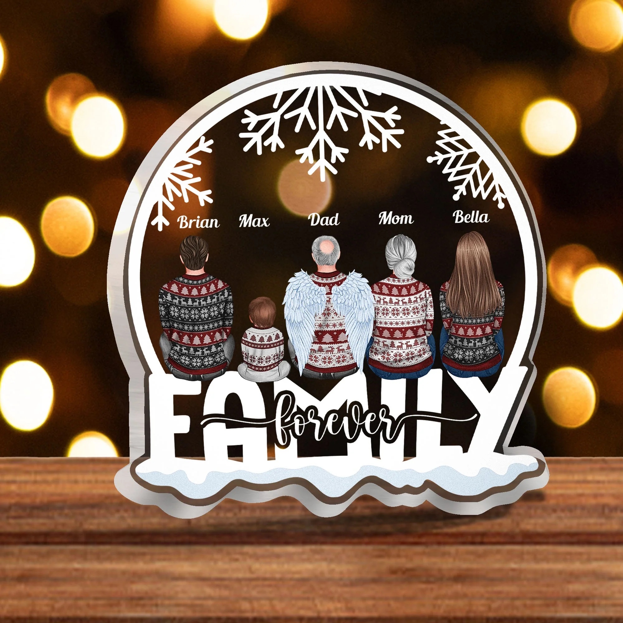 Family Forever - Personalized Custom Shaped Acrylic Plaque - Image 2