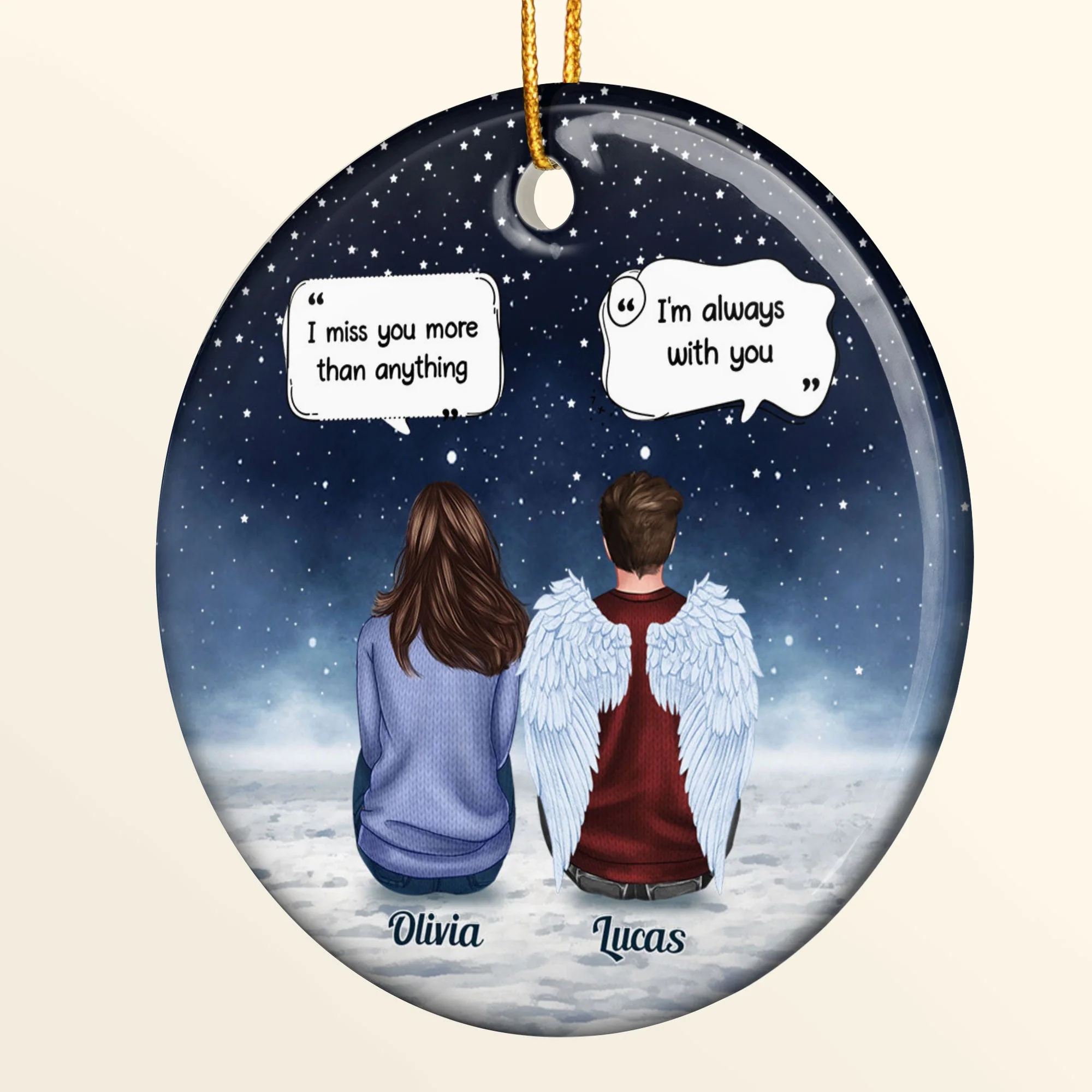 Family Memorial - Personalized Ceramic Ornament - Image 2