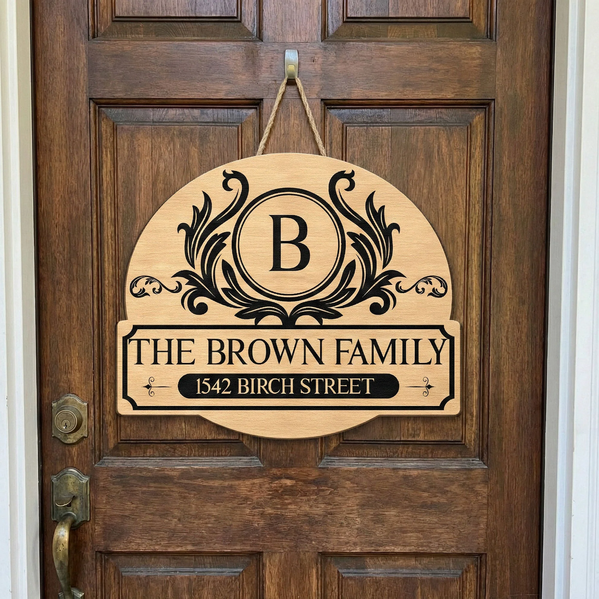 Family Monogram - Personalized Wood Sign - Image 3