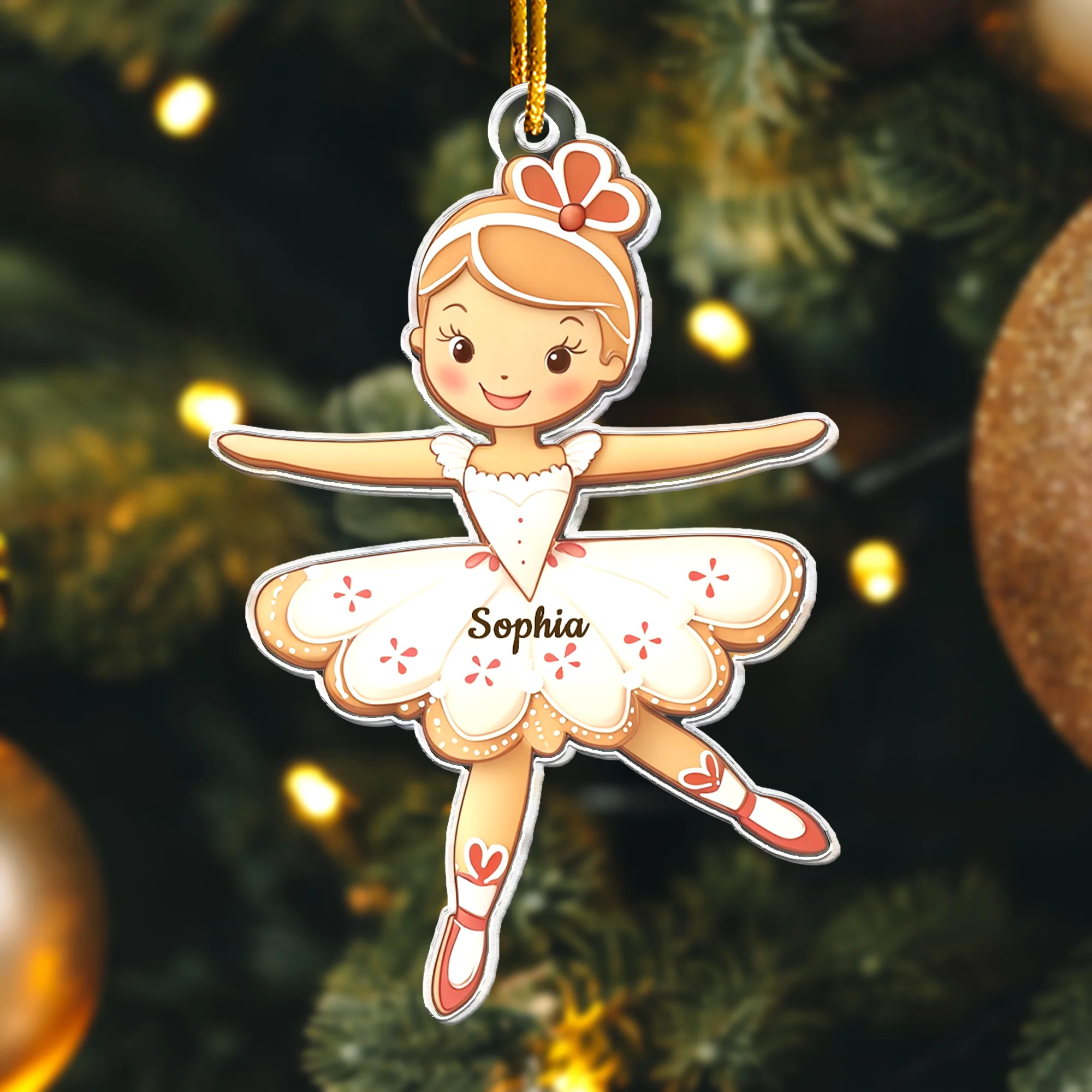 Family Nutcracker Christmas Snow Globe Ornament - Personalized Acrylic Ornament - Image 2