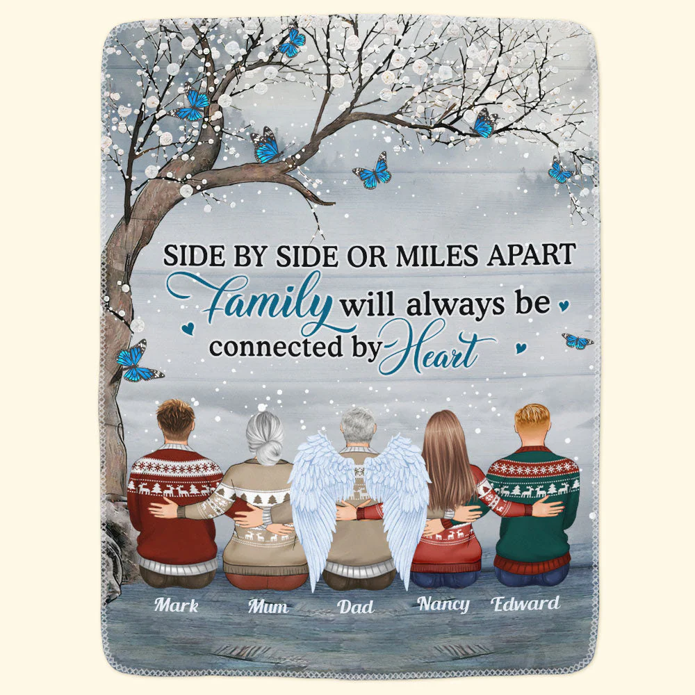 Family Will Always Connected By Heart - Personalized Memory Blanket - Image 3