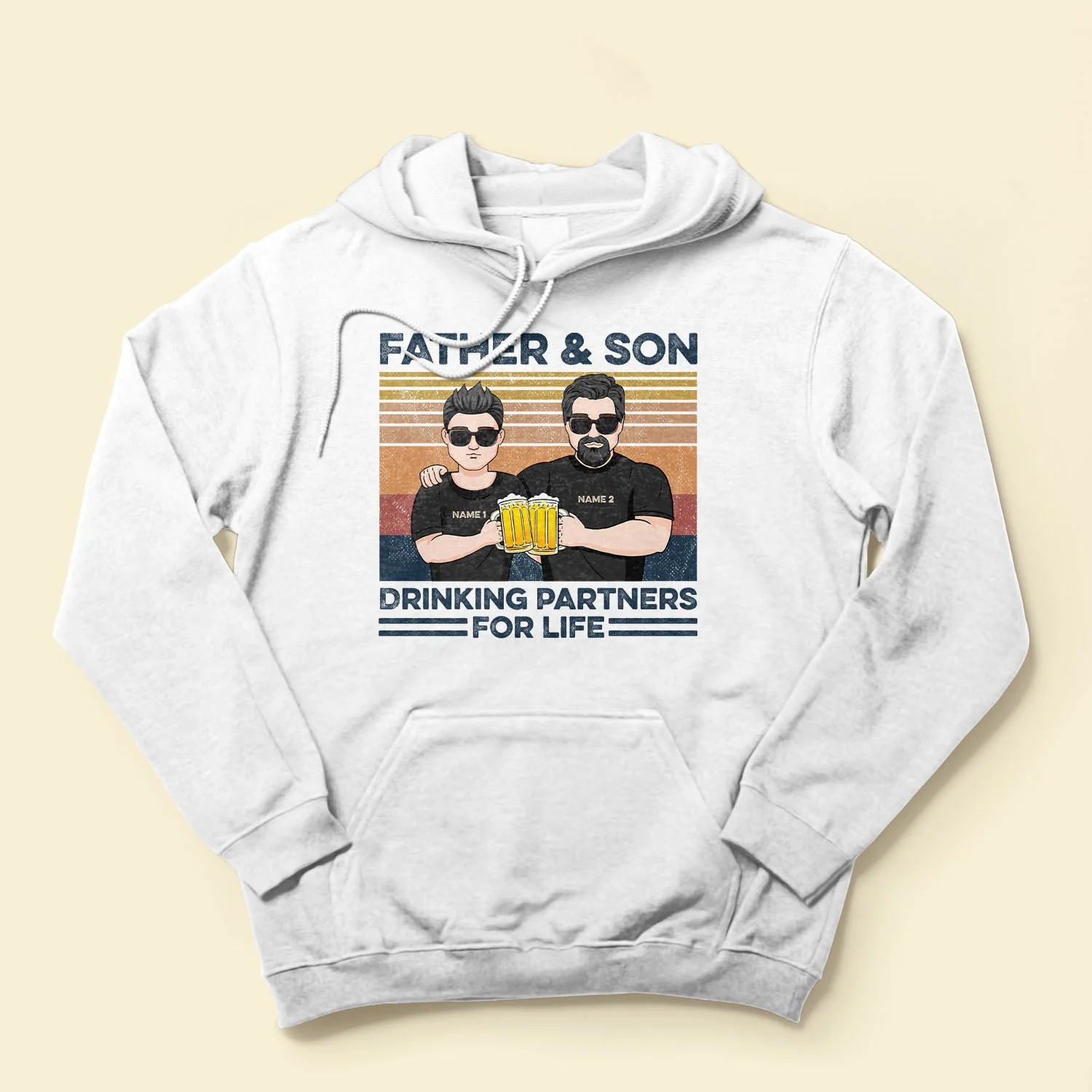 Father And Son Drinking Partners For Life - Personalized Shirt - Christmas Gift For Fathers And Sons - Image 4