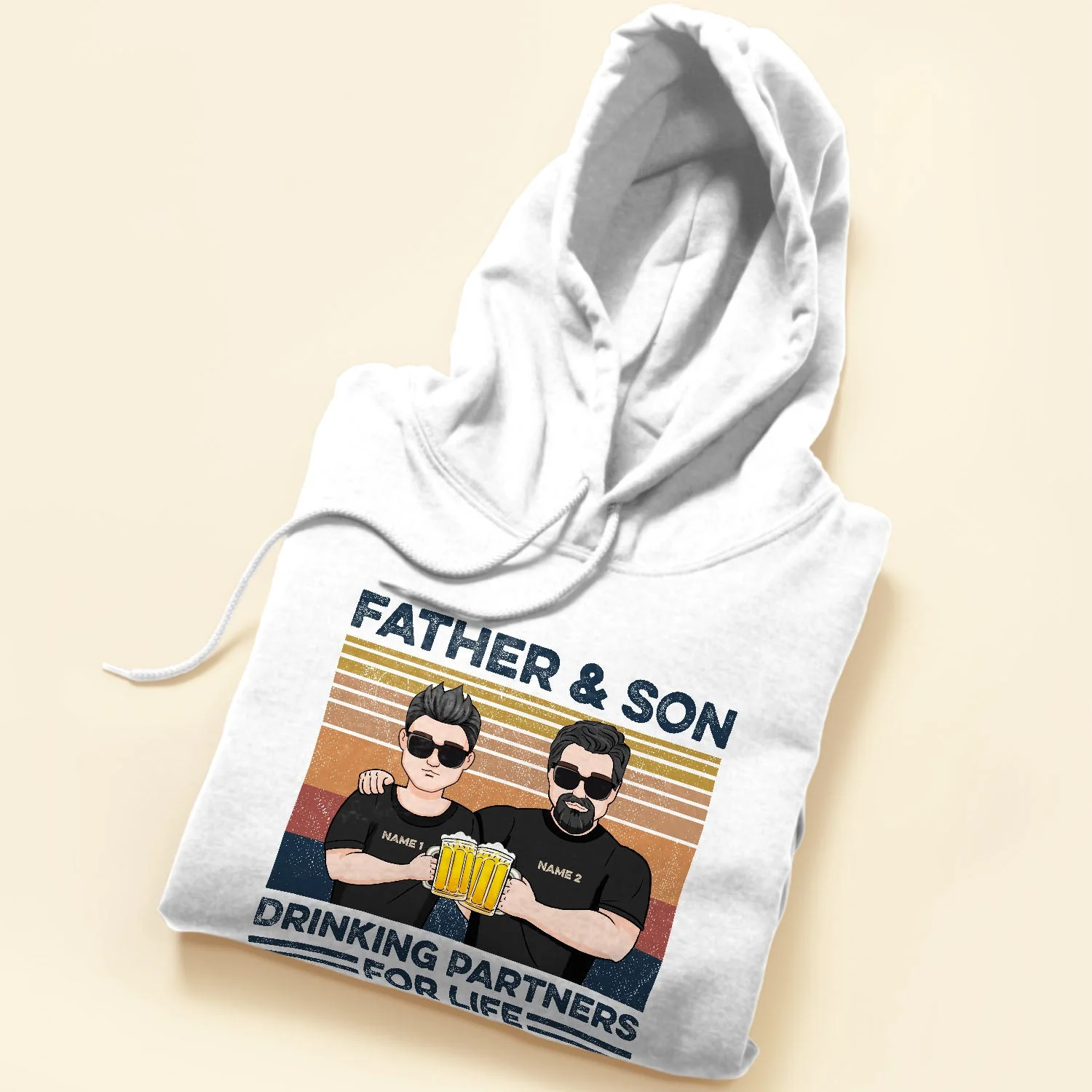 Father And Son Drinking Partners For Life - Personalized Shirt - Christmas Gift For Fathers And Sons - Image 5