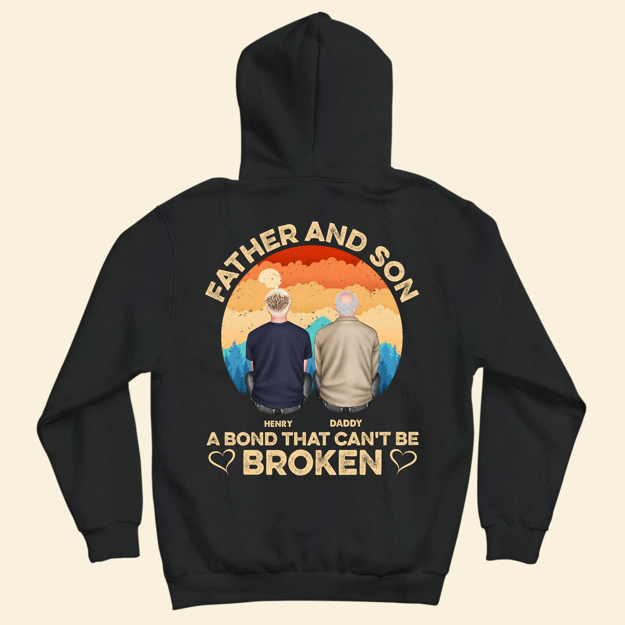 Father & Son - A Bond That Can't Be Broken - Personalized Back Printed Shirt - Image 5
