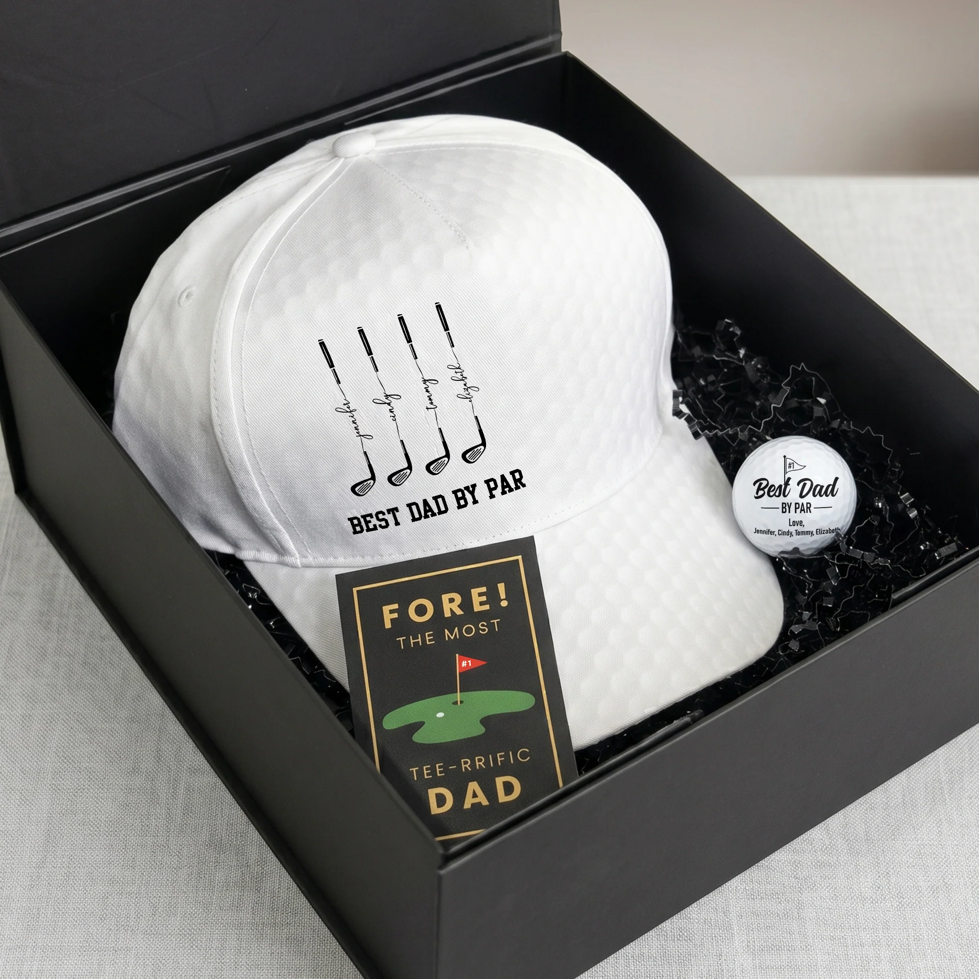 Father's Day Gift, Best Dad, Daddy, Grandpa By Par - Golf Gift Box Set