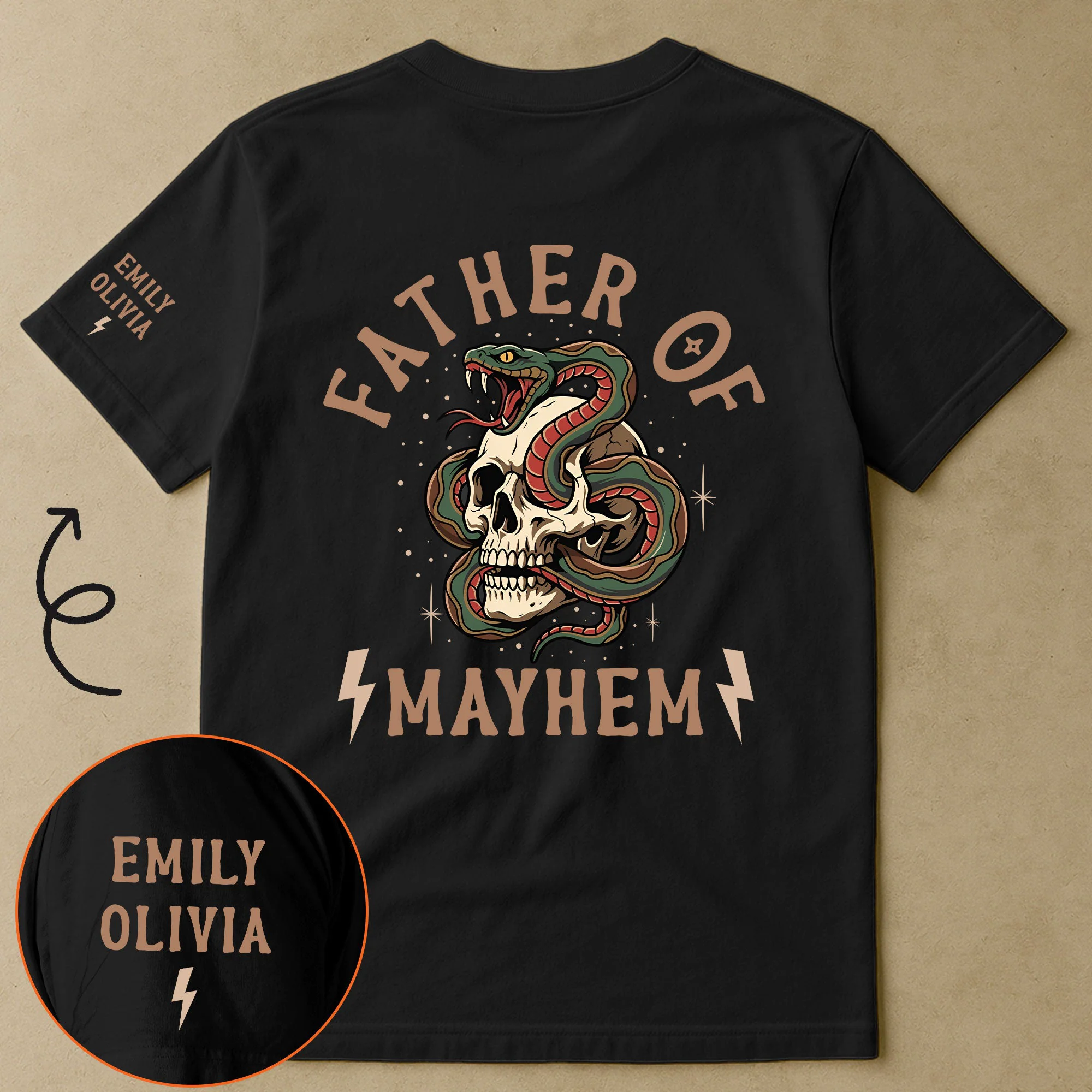Father's Day Gift, Father Of Mayhem - Personalized Shirt - Image 5