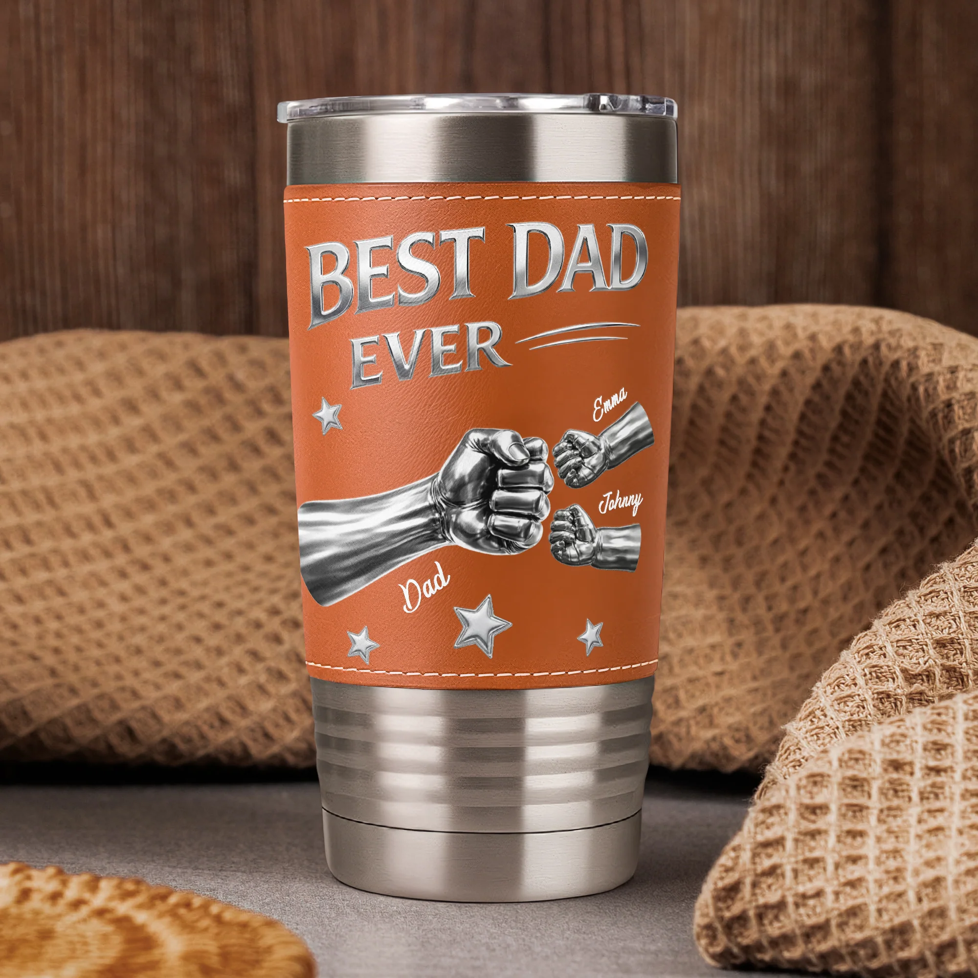 Father's Day Gift For Dad, Husband, Best Dad Ever New Version - Personalized 20oz Tumbler - Image 2