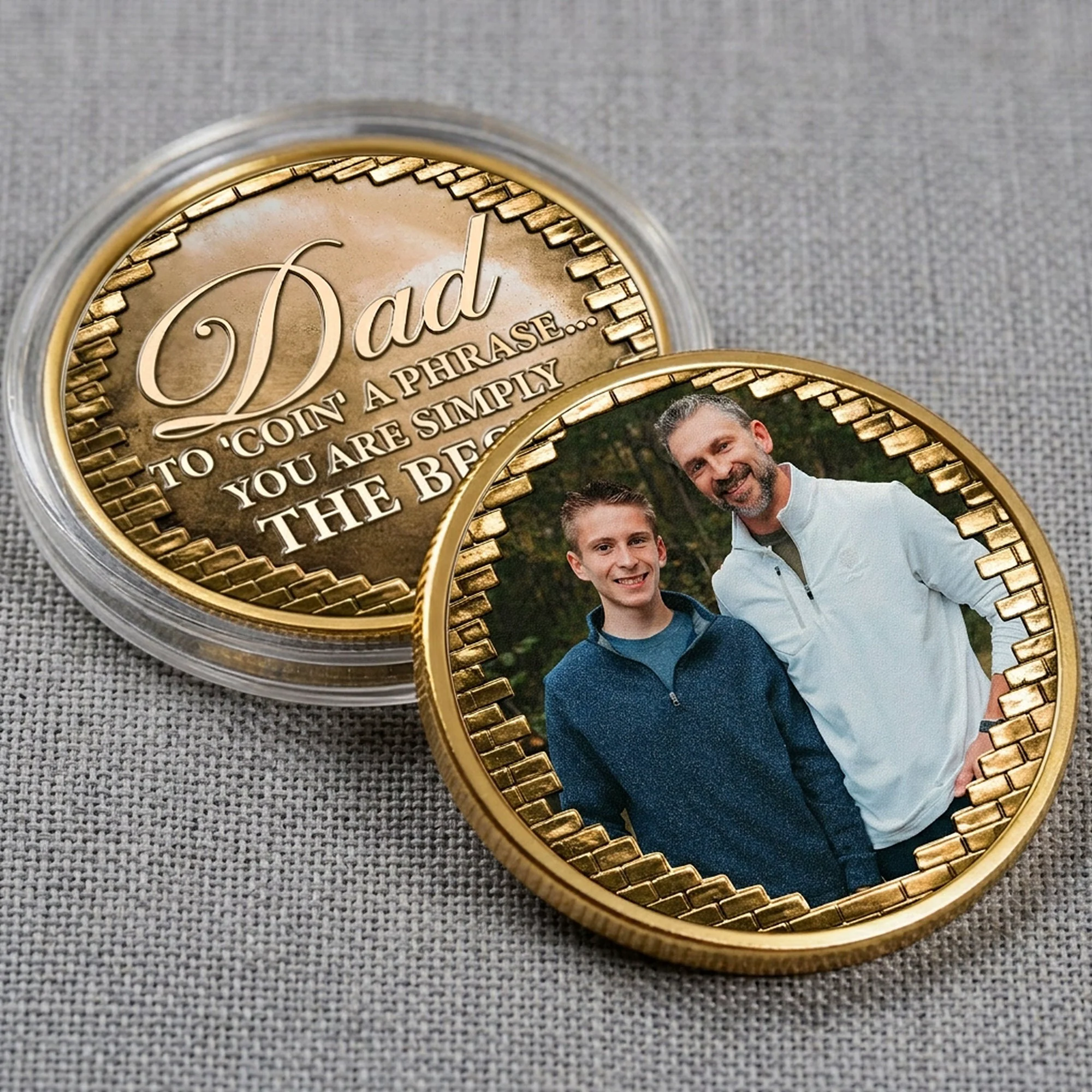 Father's Day Gift, To 'Coin' A Phrase...You Are Simply The Best - Personalized Coin - Image 7