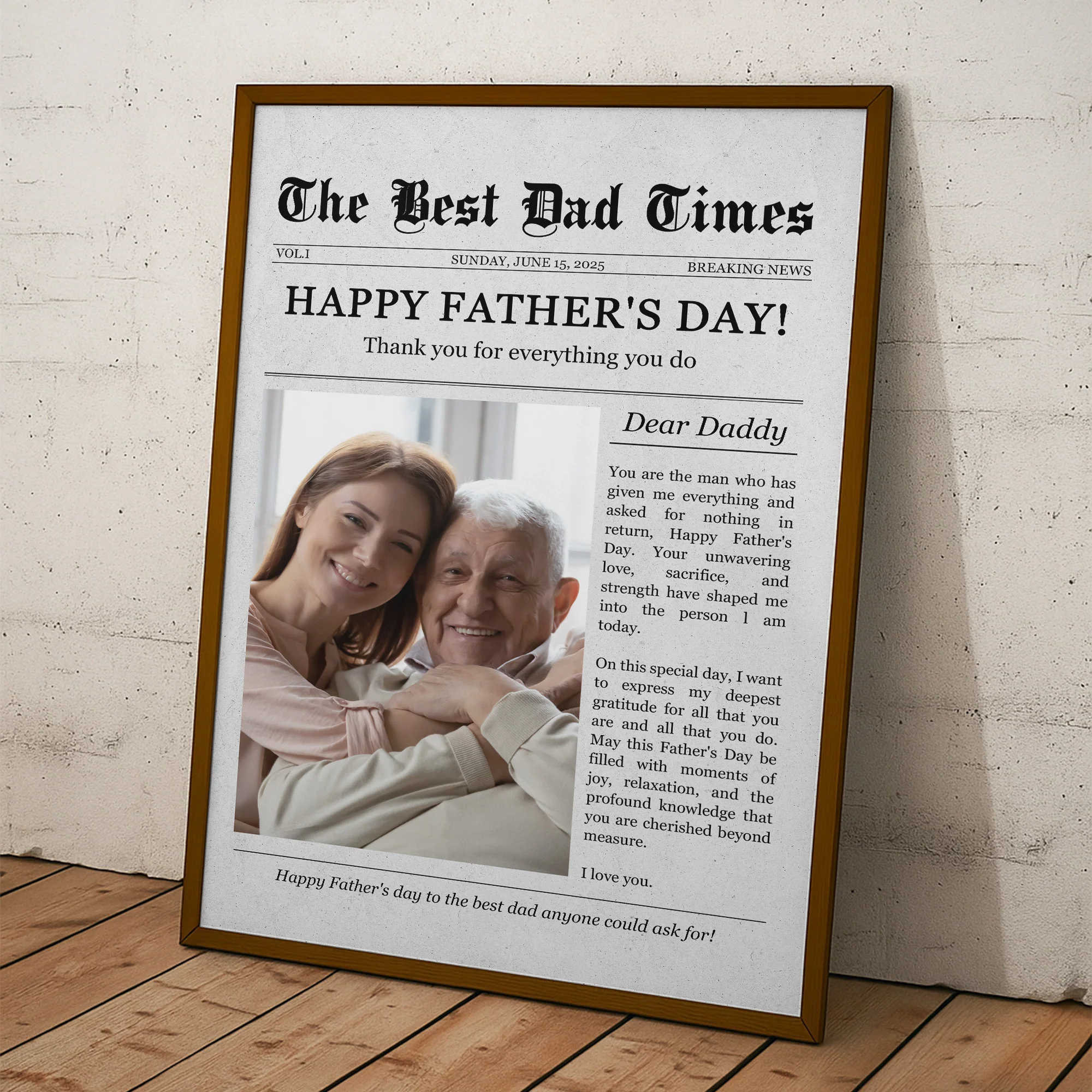 Father's Day Gift You Are The Man Given Me Everything - Personalized Photo Poster - Image 2