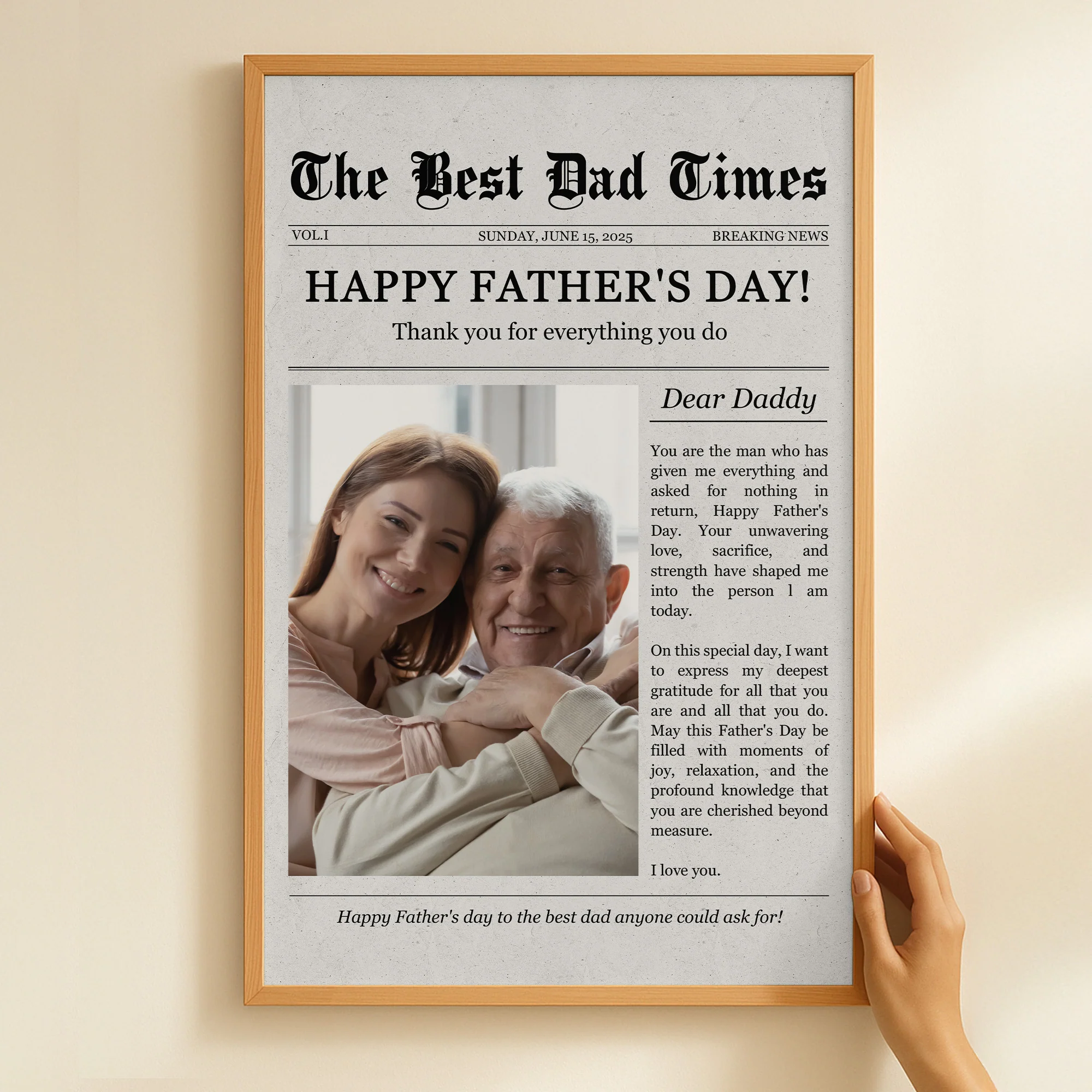 Father's Day Gift You Are The Man Given Me Everything - Personalized Photo Poster - Image 4