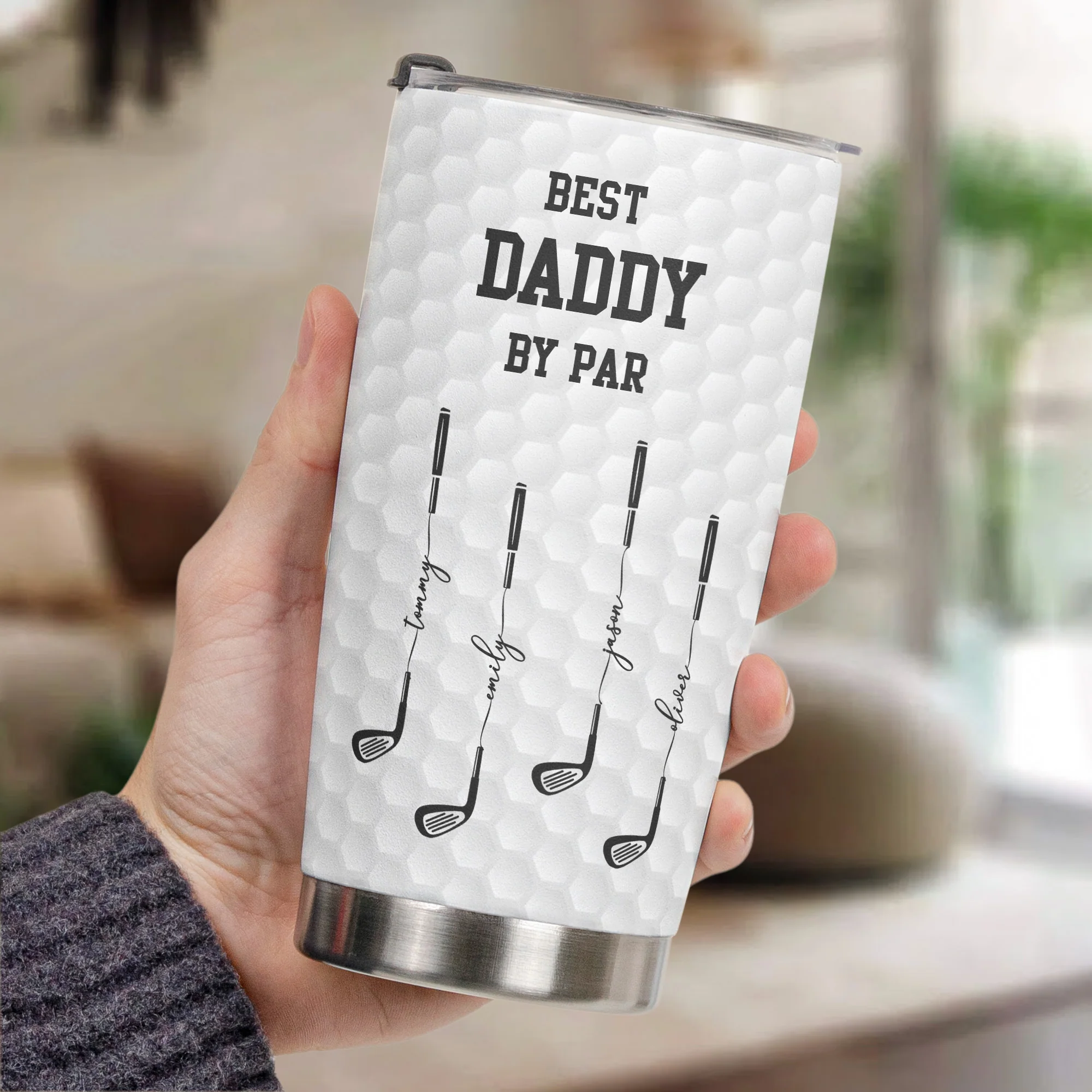 Father's Day Gifts, Best Dad By Par, Best Grandpa By Par - Personalized Tumbler - Image 3