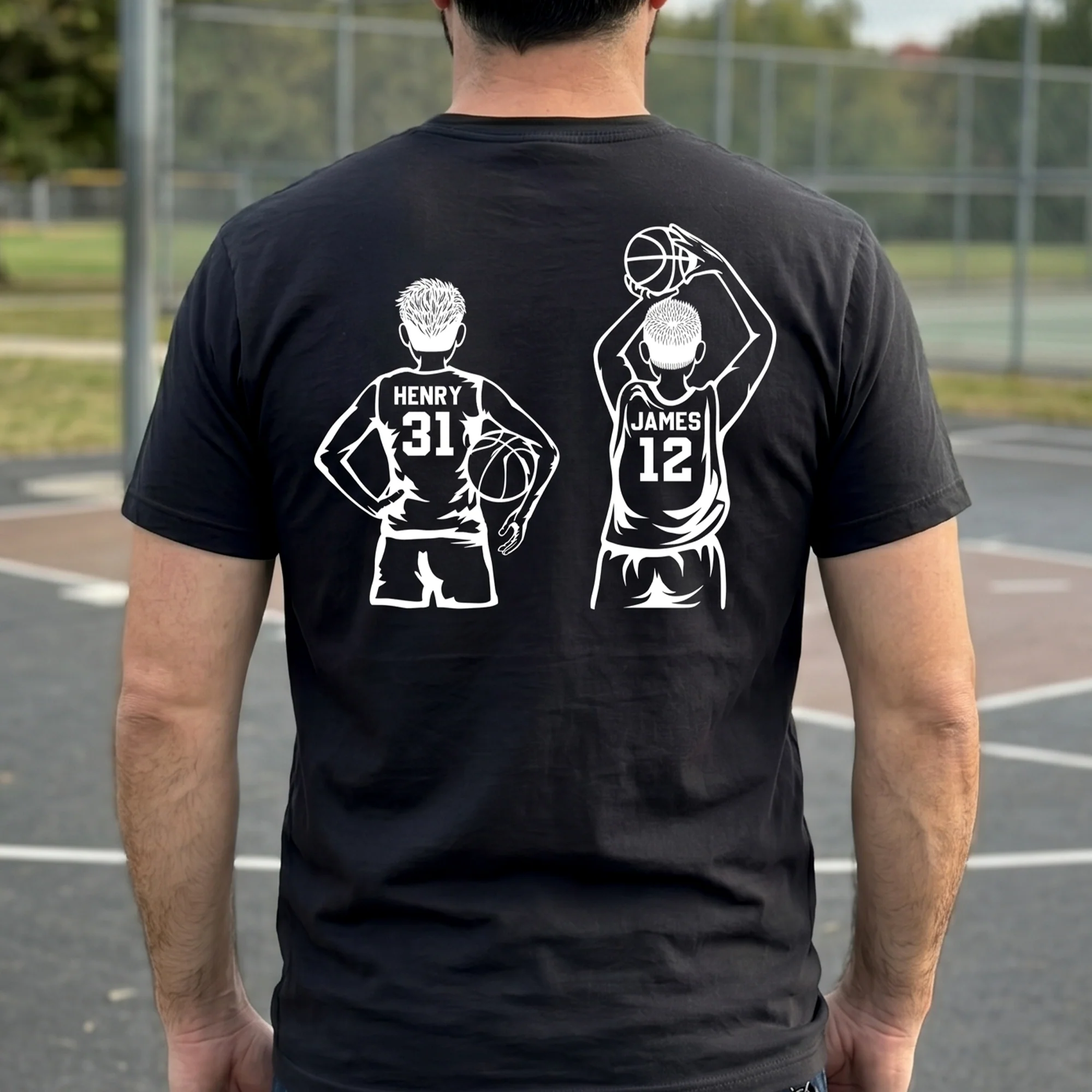 Father's Day Gifts For Basketball Dad, Grandpa - Personalized Shirt - Image 5