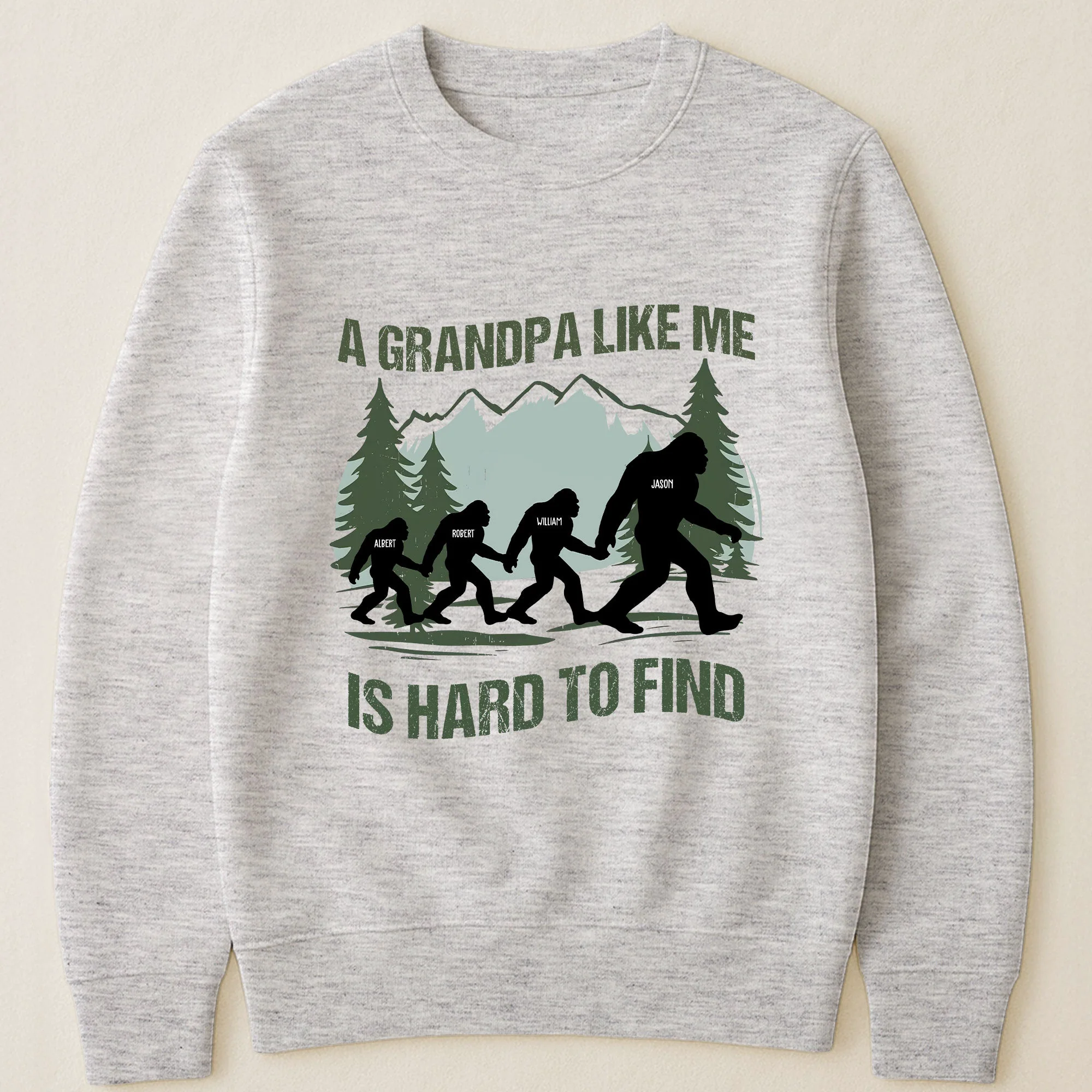 Father's Day Gifts, Funny Bigfoot For Dad, Grandpa, Custom Kids' Names - Personalized Shirt - Image 3