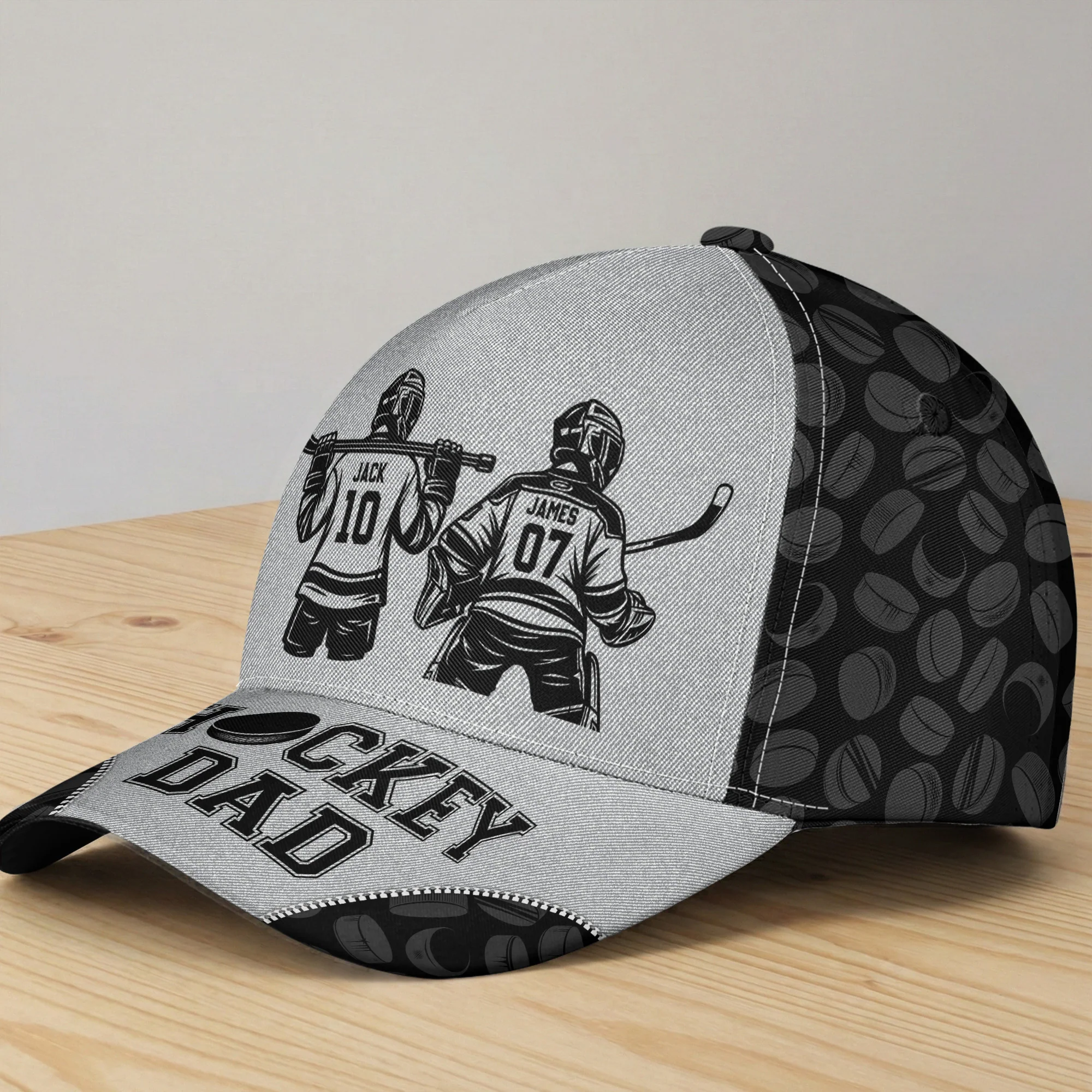 Father's Day Gifts, Hockey Dad, Grandpa - Personalized Cap - Image 2