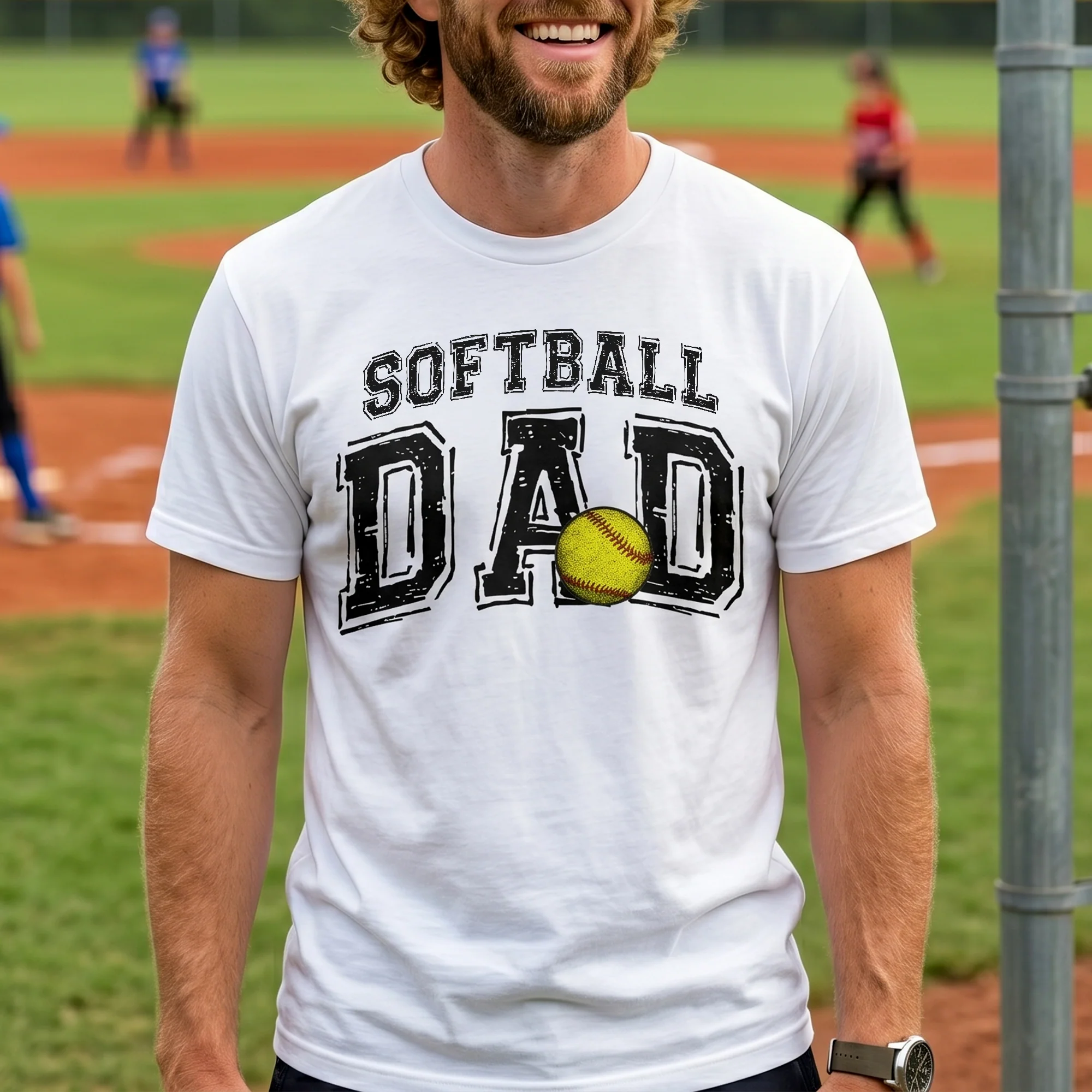 Father's Day Gifts, Softball Dad, Daddy, Grandpa - Personalized Shirt - Image 4