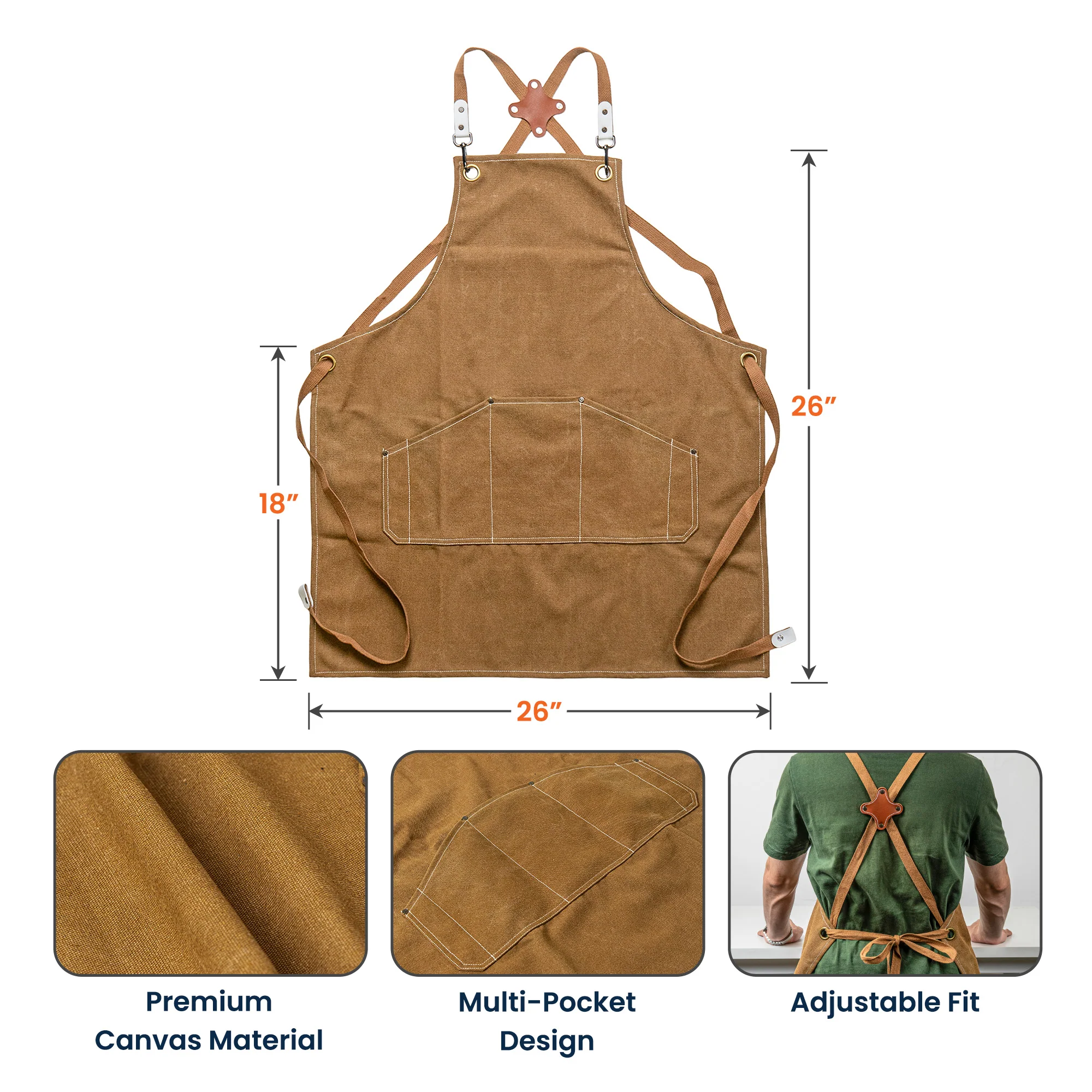 Father's Day Gifts, The Grillfather, The Man The Myth The Legend - Custom With Kids' Names - Personalized Apron - Image 7