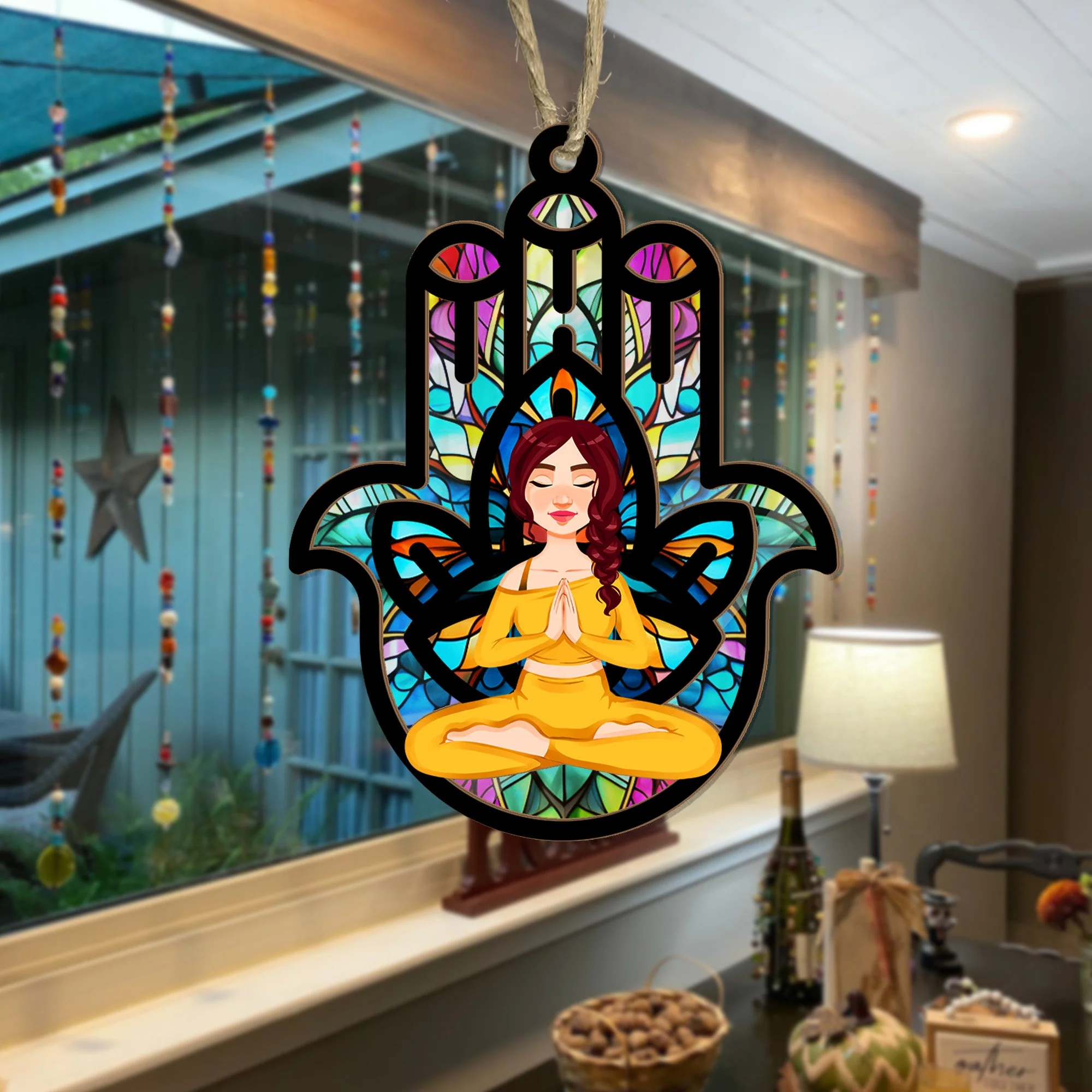 Fatima Chakra - Personalized Suncatcher Ornament - Image 4